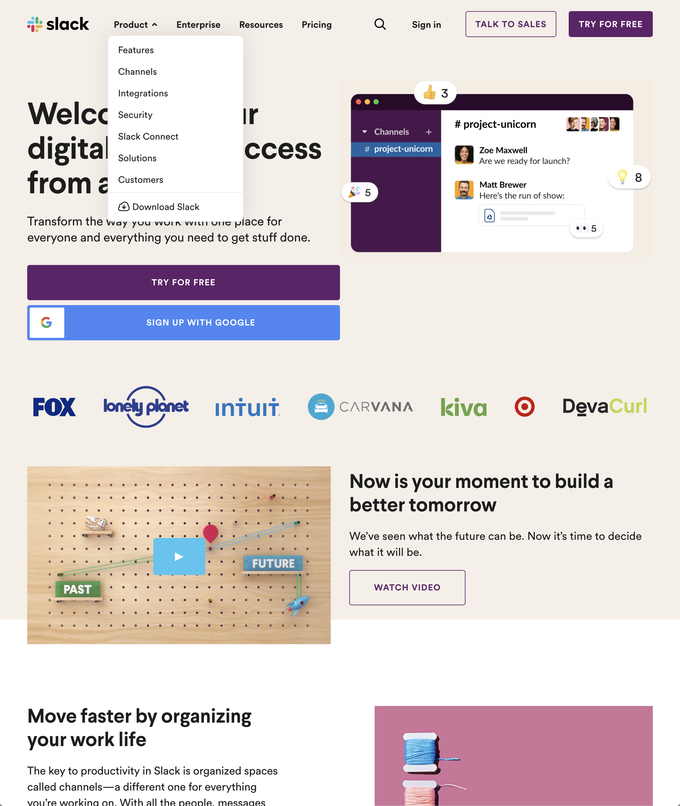 Desktop screenshot of Slack