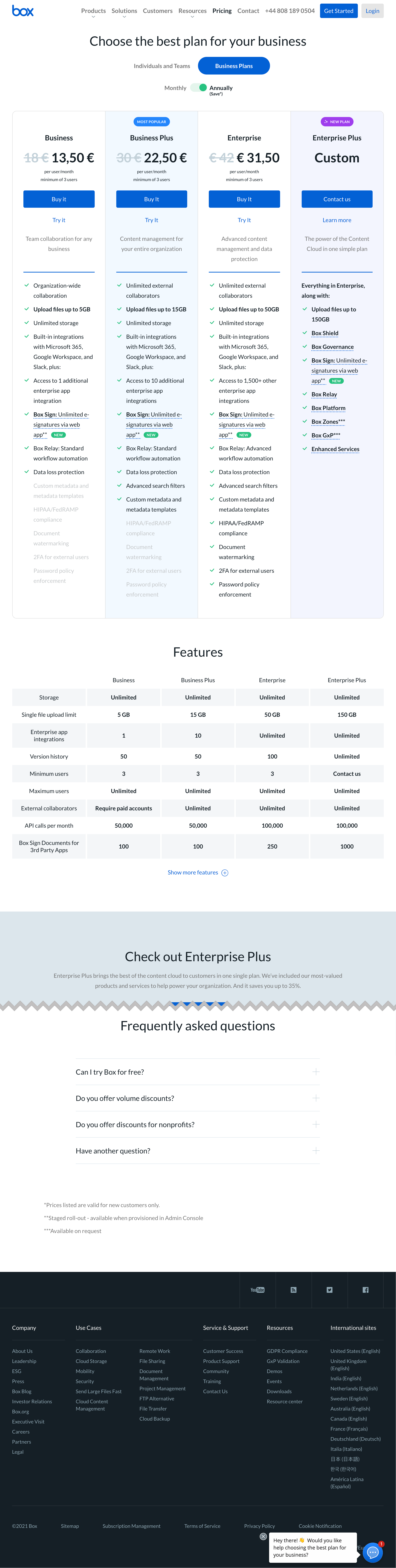 Desktop screenshot of Box
