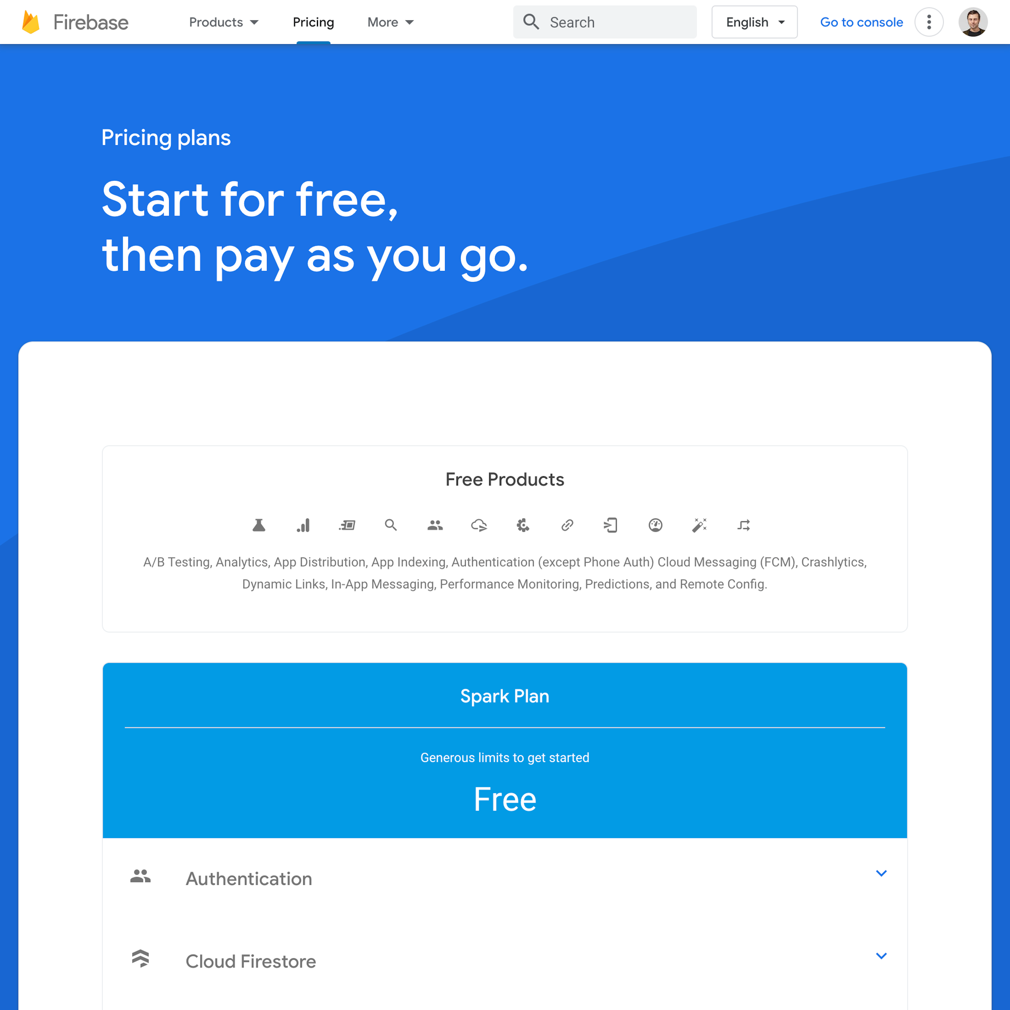 Desktop screenshot of Firebase