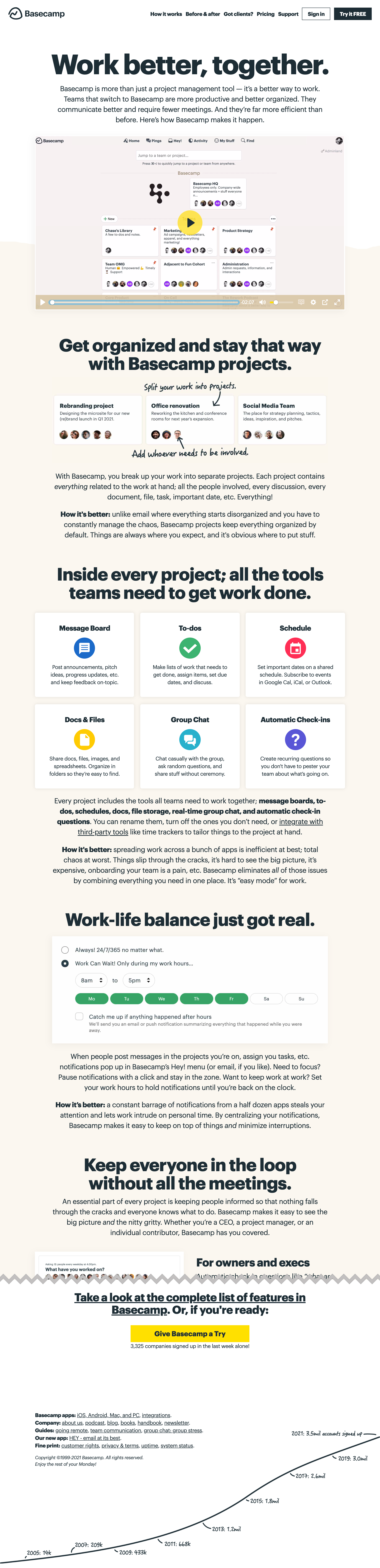 Desktop screenshot of Basecamp