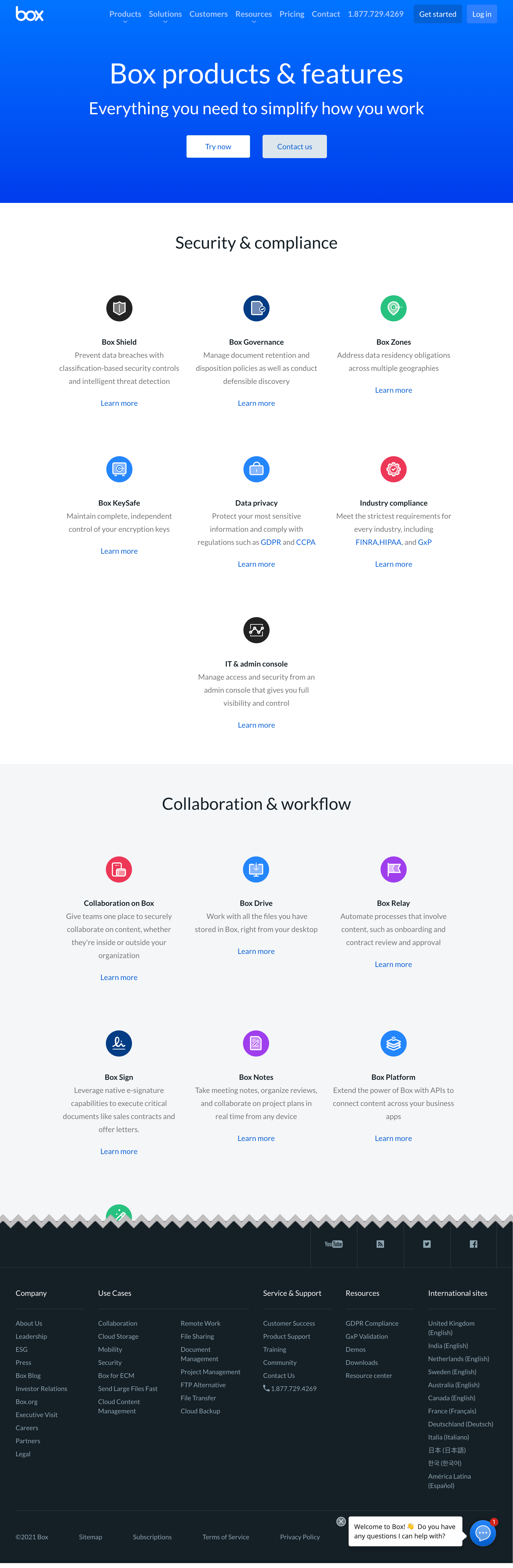 Desktop screenshot of Box