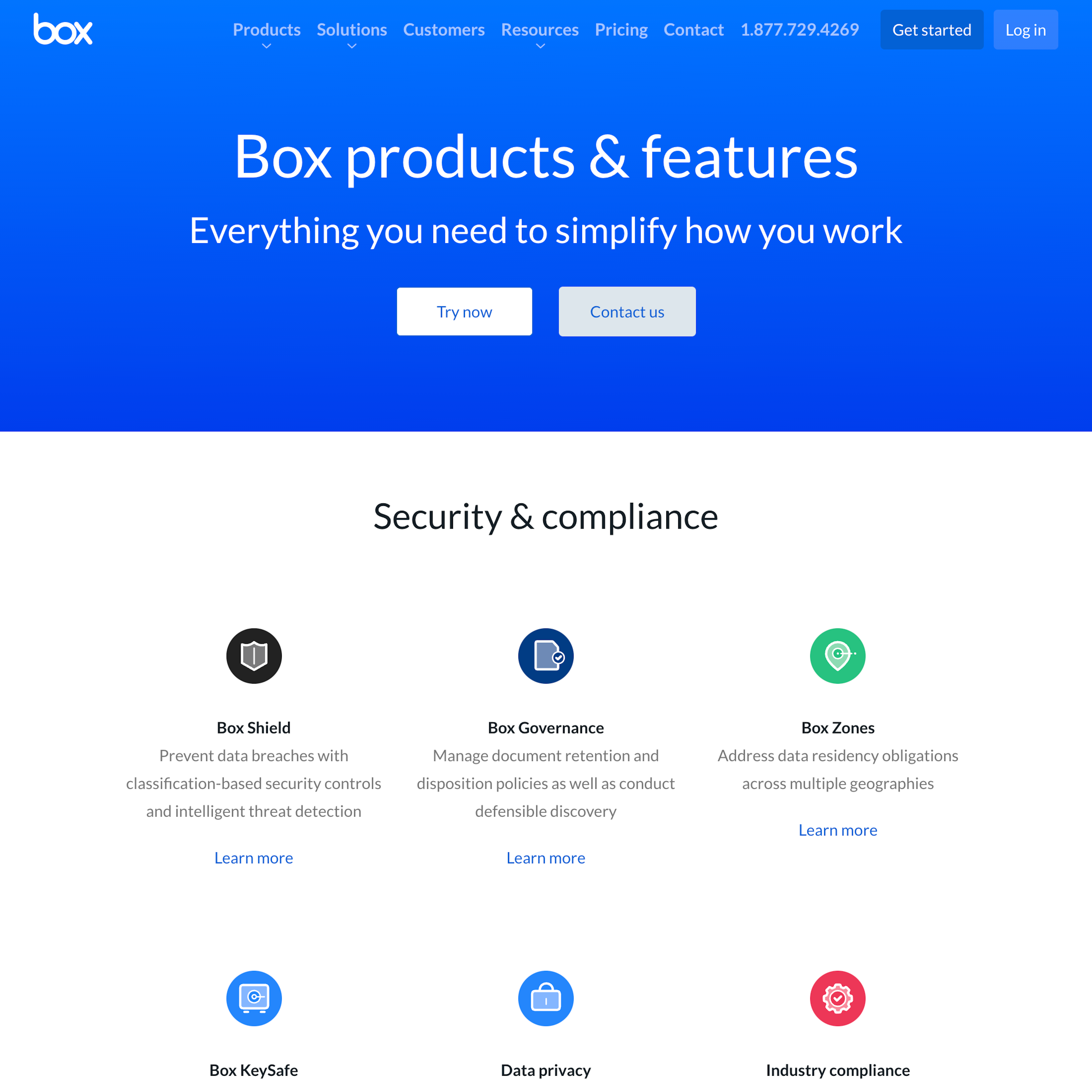 Desktop screenshot of Box