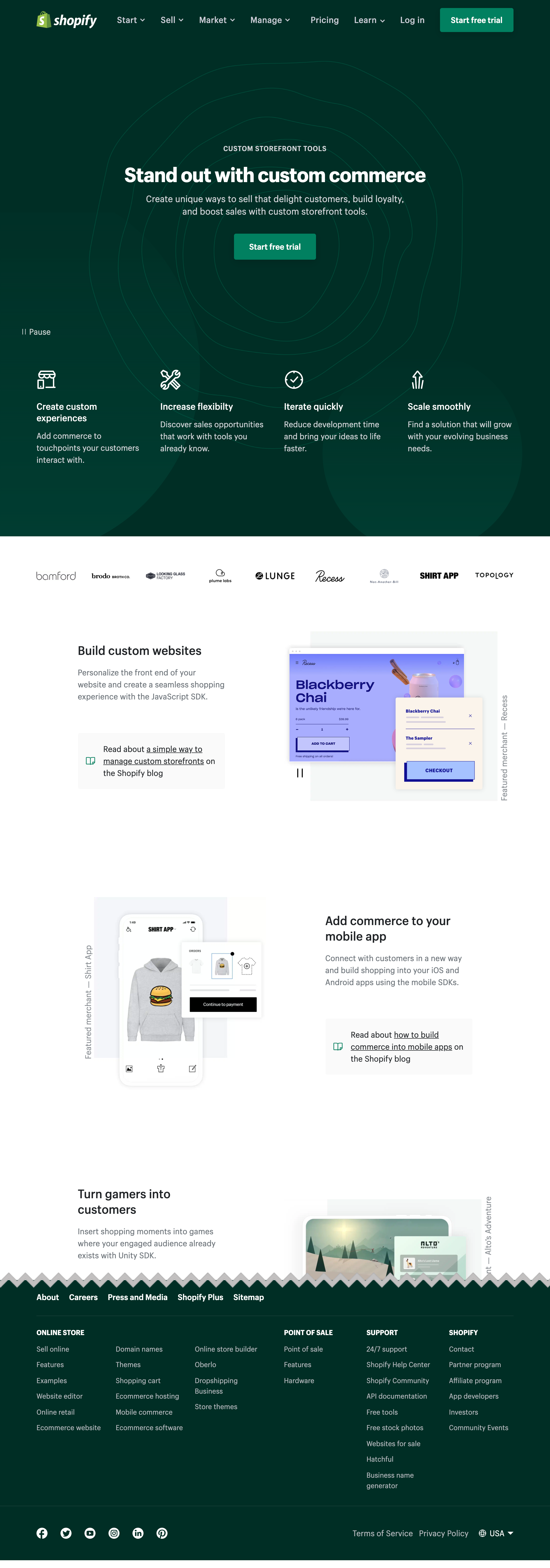 Desktop screenshot of Shopify