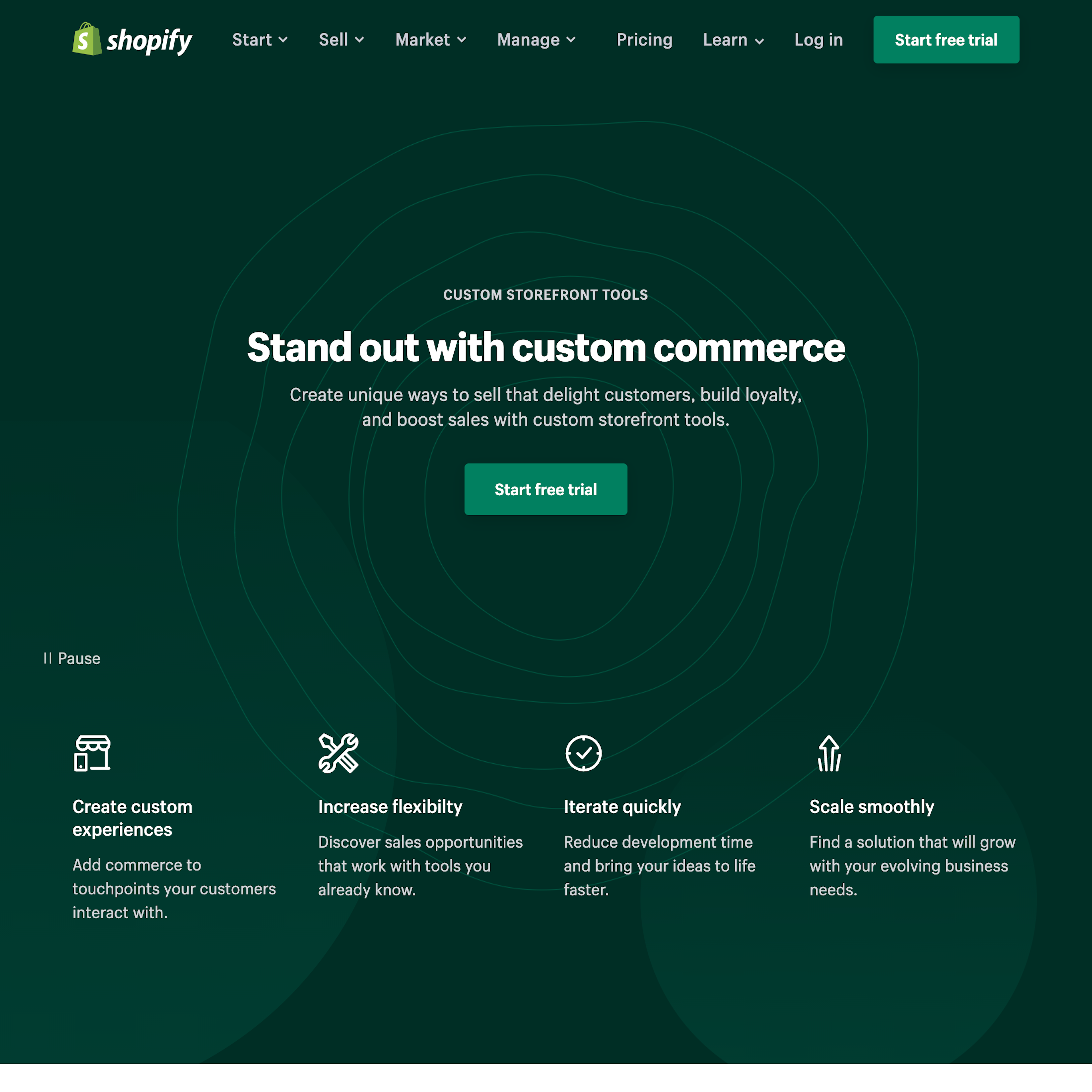 Desktop screenshot of Shopify