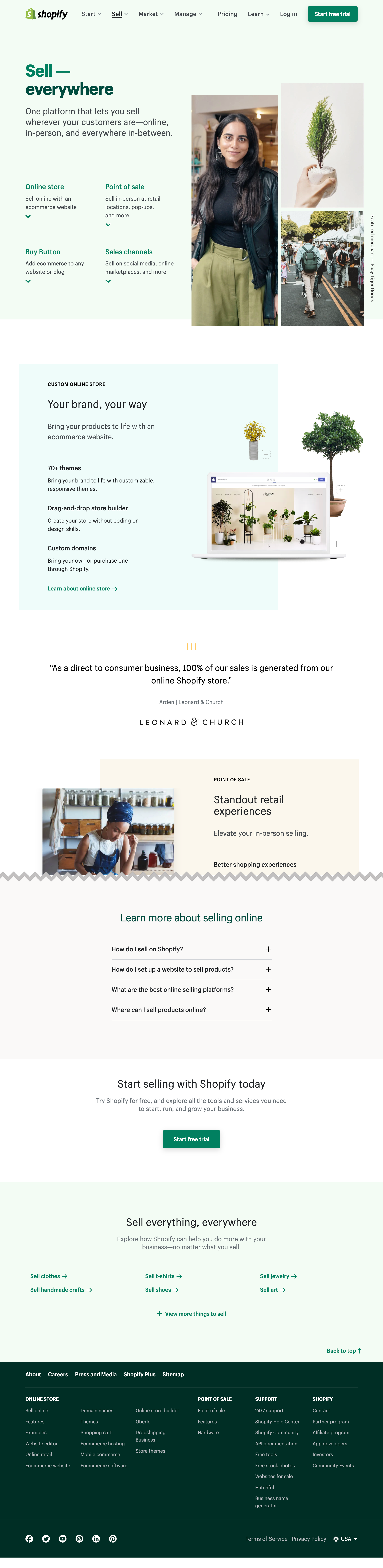 Desktop screenshot of Shopify