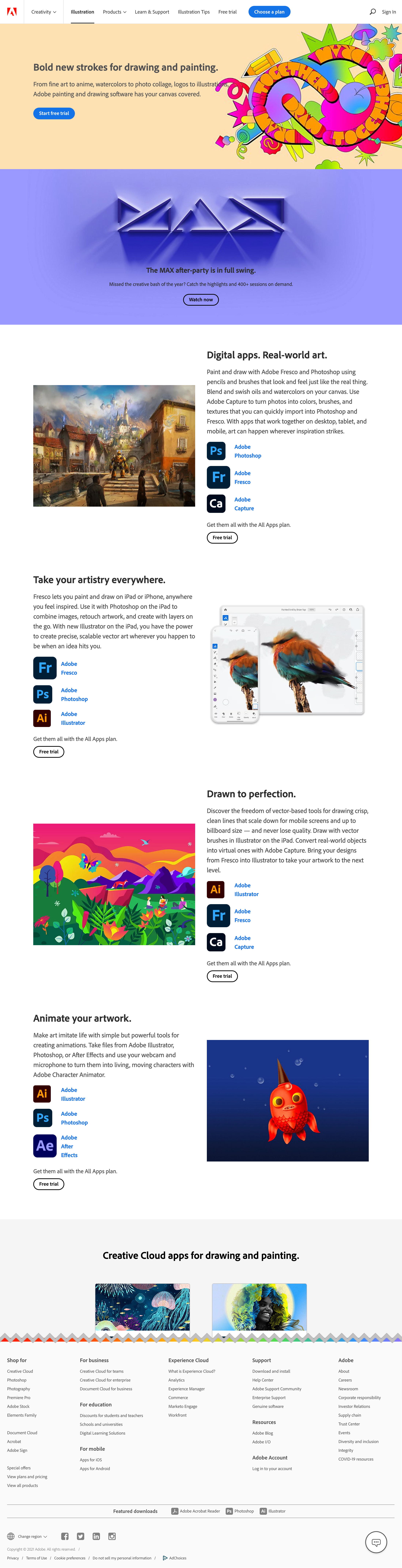 Desktop screenshot of Adobe