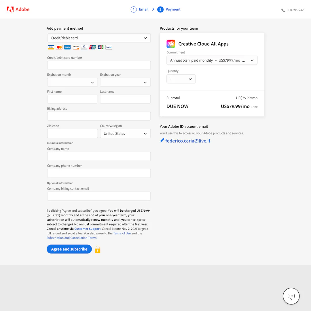 Adobe UX Case Study – Baymard Institute