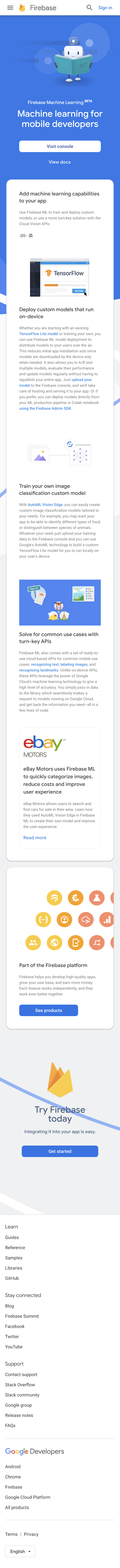Mobile screenshot of Firebase