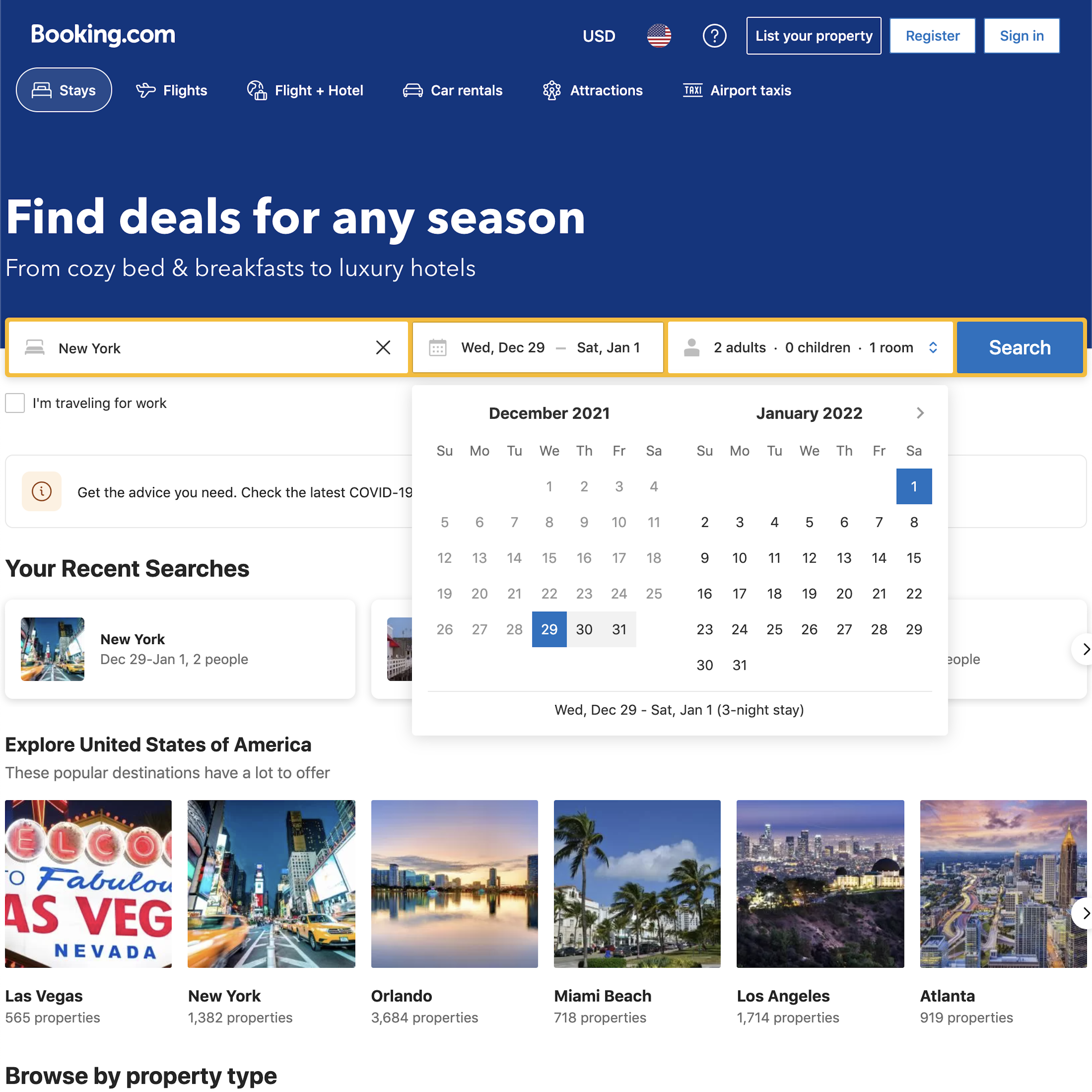 Desktop screenshot of Booking.com