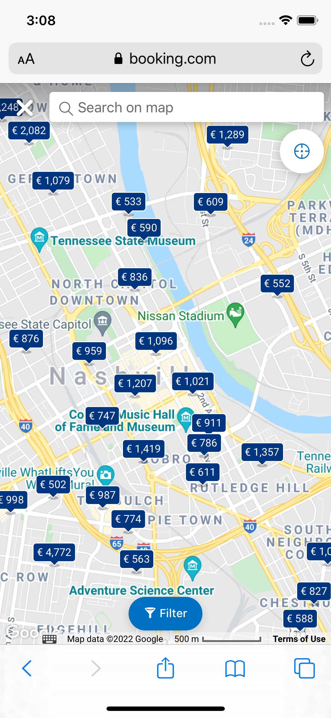 Mobile screenshot of Booking.com