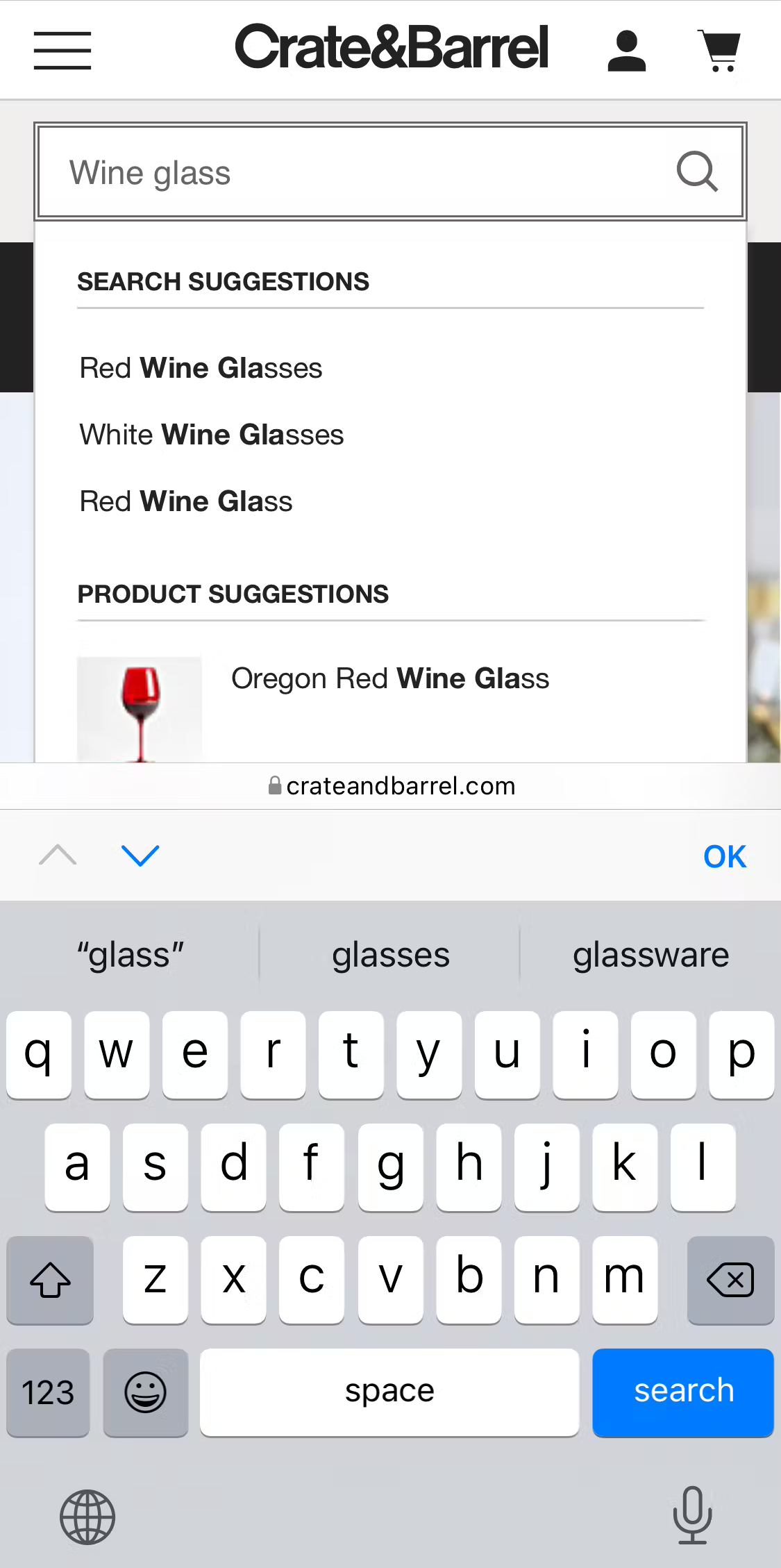 Mobile screenshot of Crate & Barrel