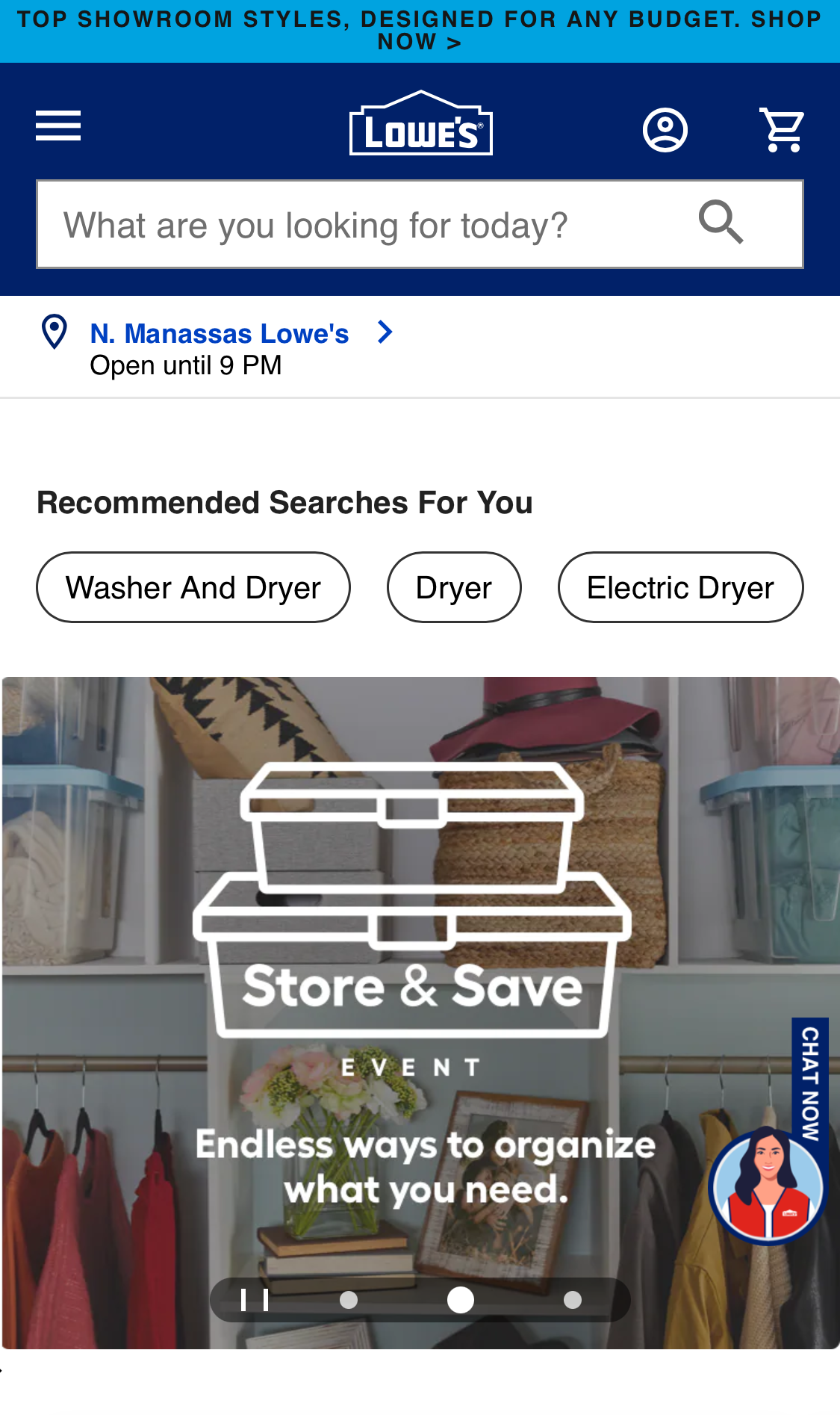 Mobile screenshot of Lowe’s