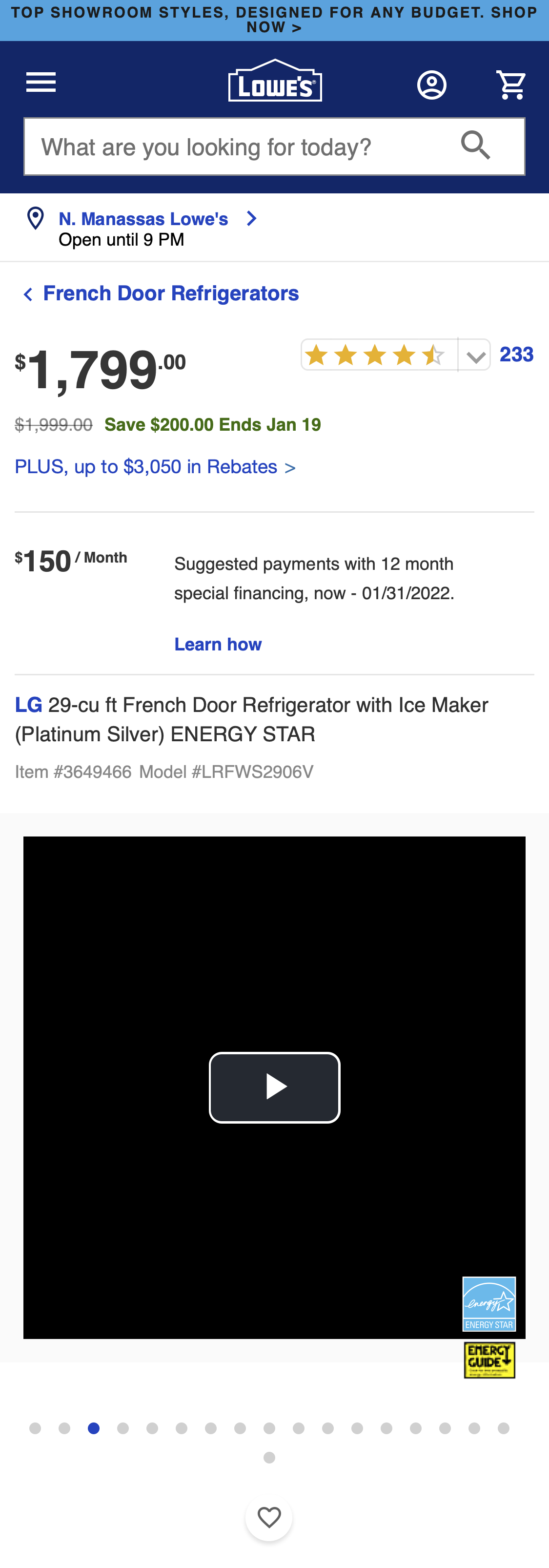 Mobile screenshot of Lowe’s
