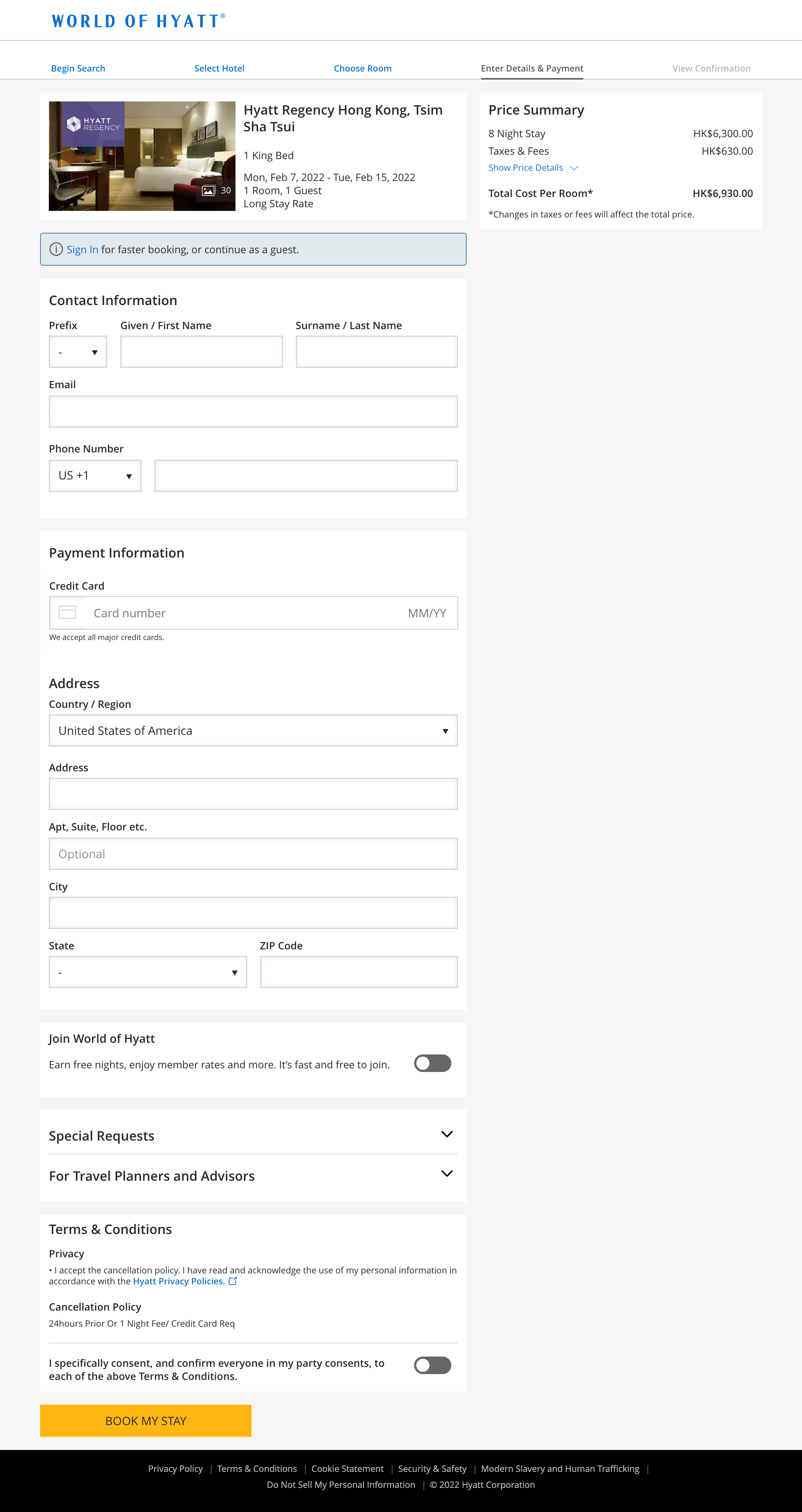 Hyatt’s Billing Address 151 of 599 Billing Address Examples Baymard