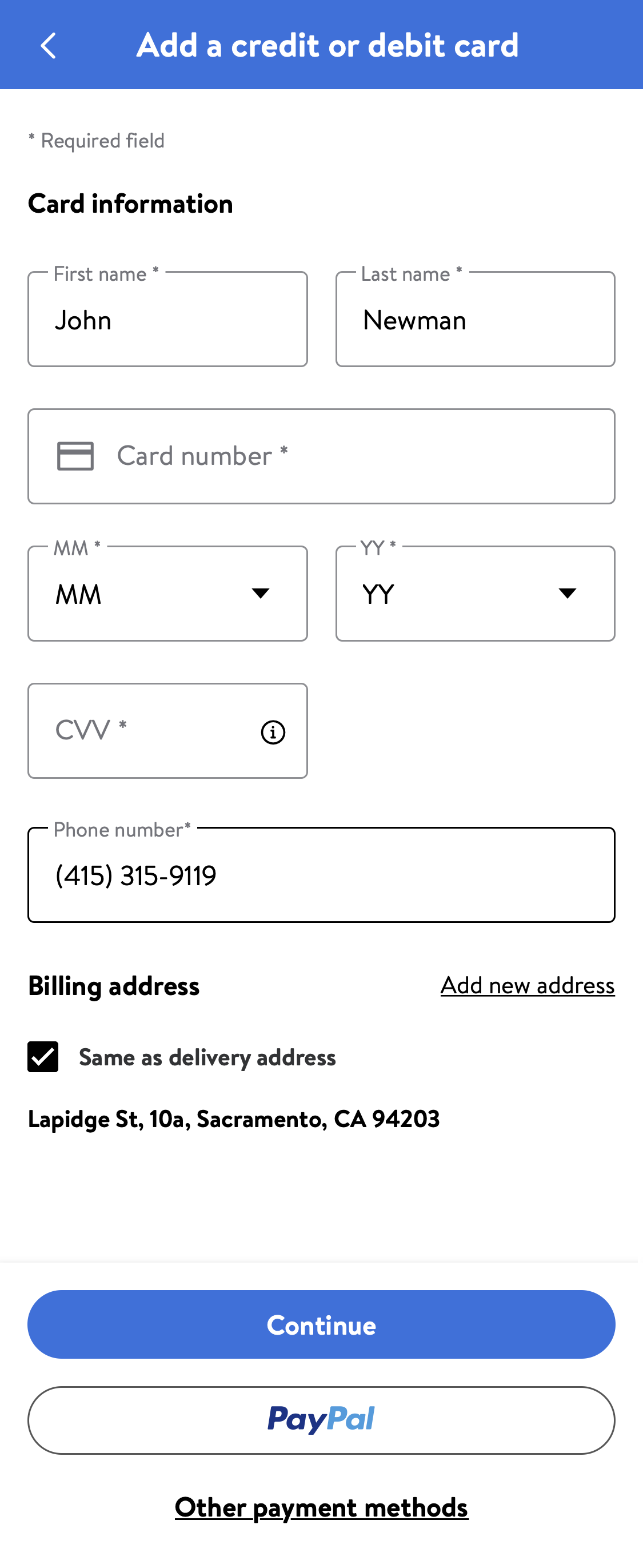 Mobile screenshot of Walmart