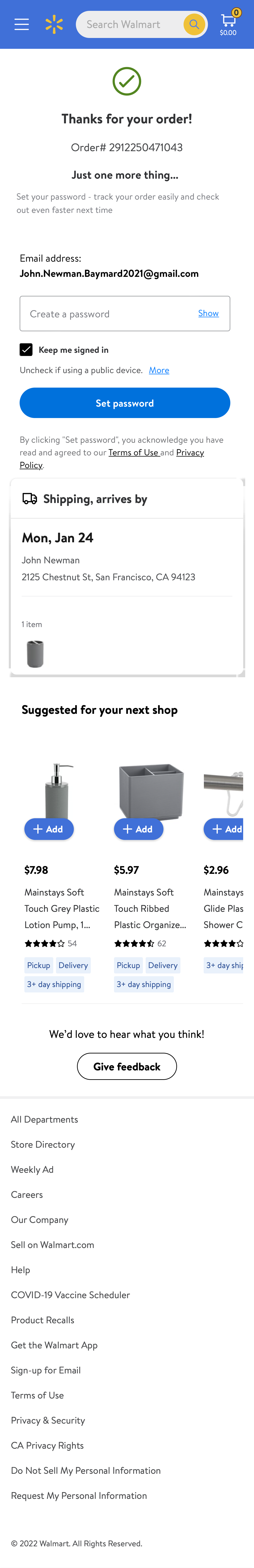 Mobile screenshot of Walmart