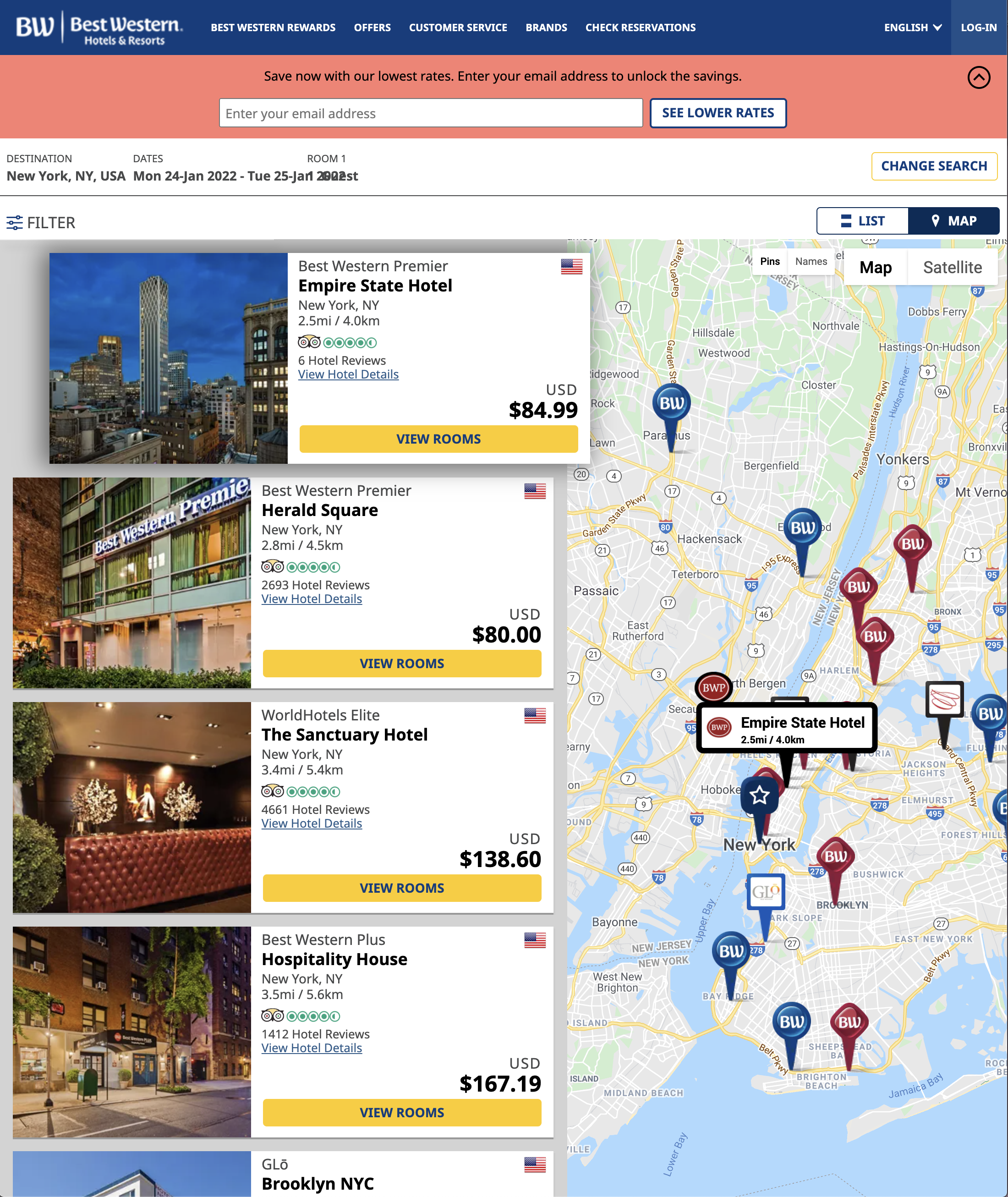 Desktop screenshot of Best Western