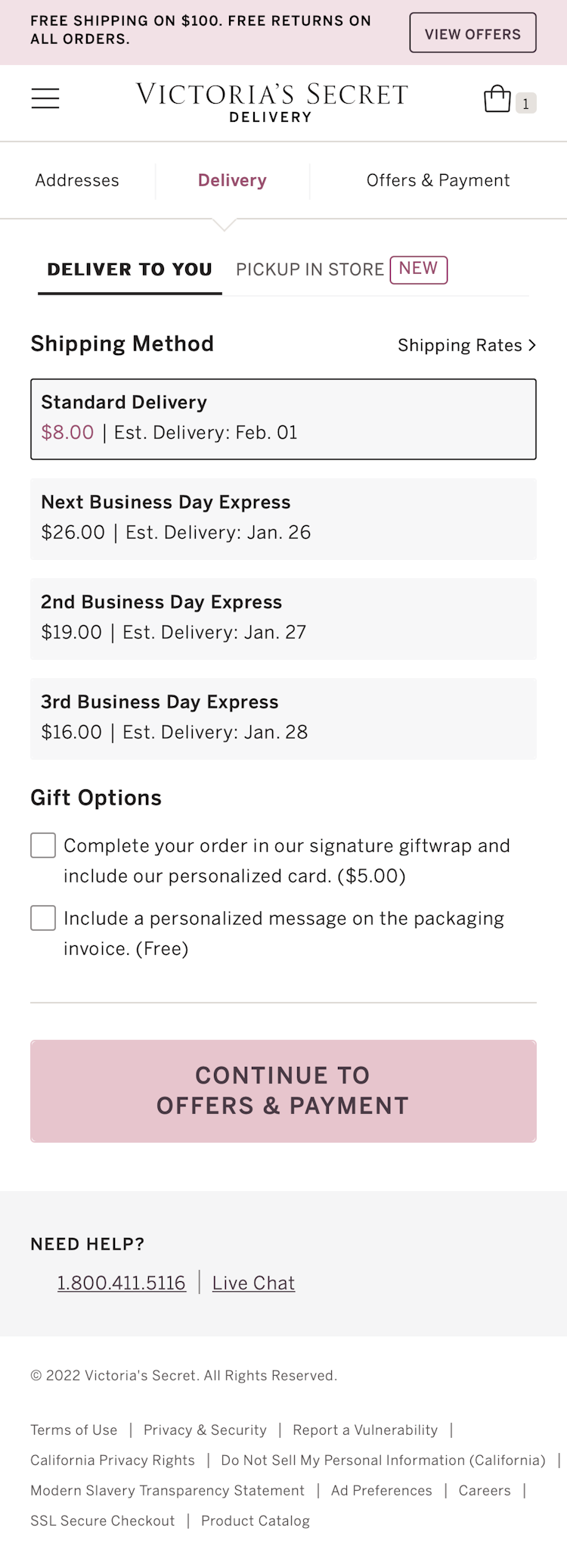 Victoria's Secret's Mobile Delivery & Shipping Methods – 228 of