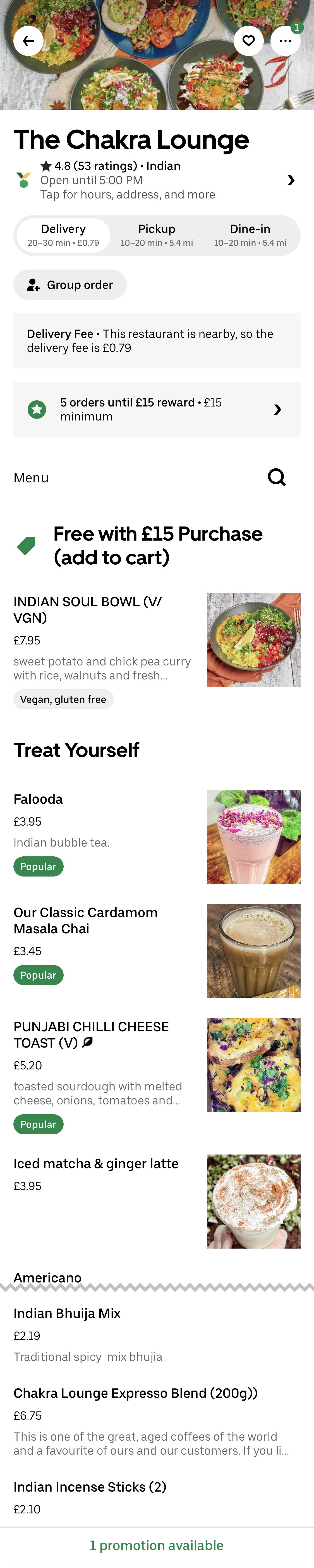Mobile screenshot of Uber Eats