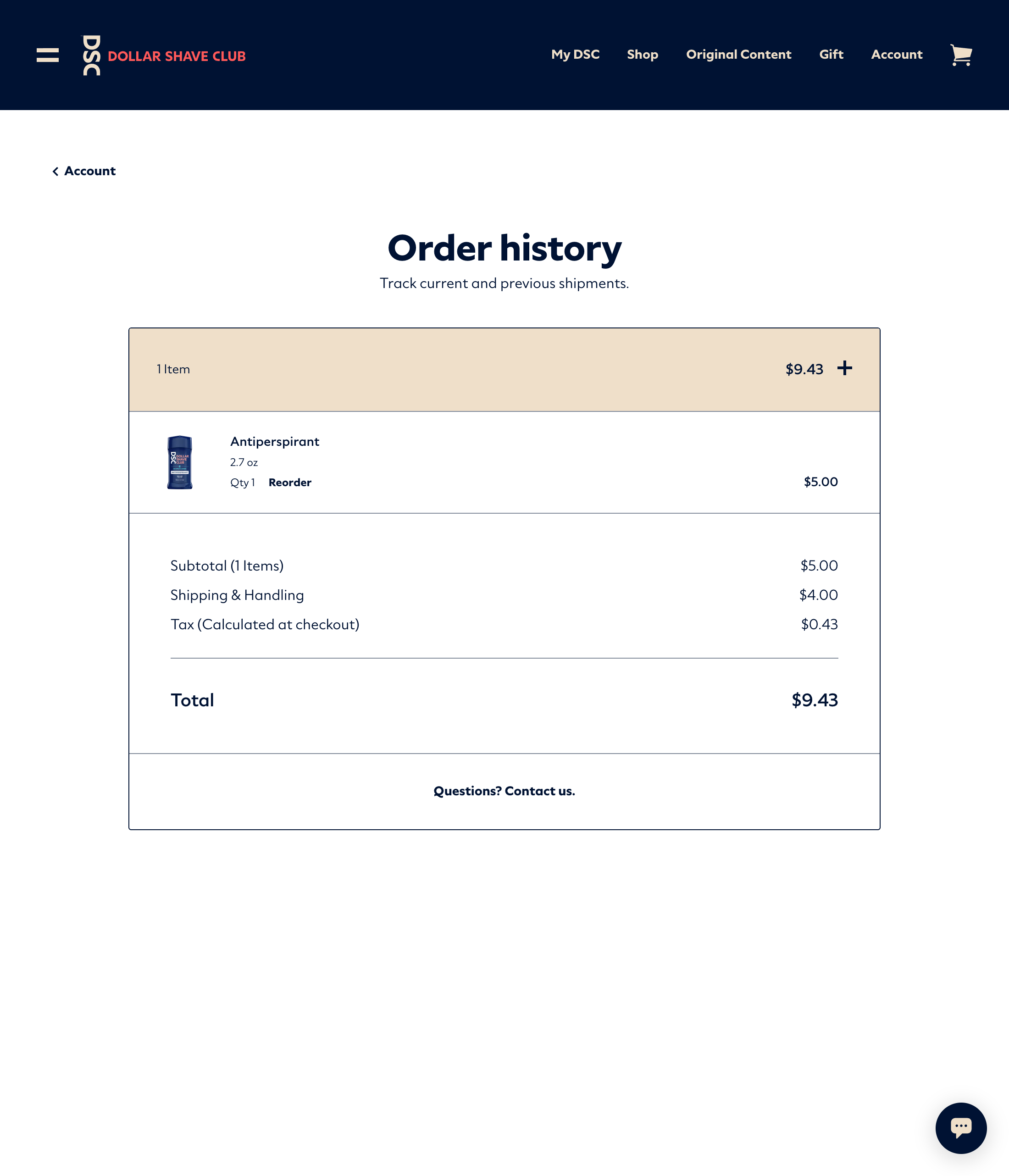 Desktop screenshot of Dollar Shave Club