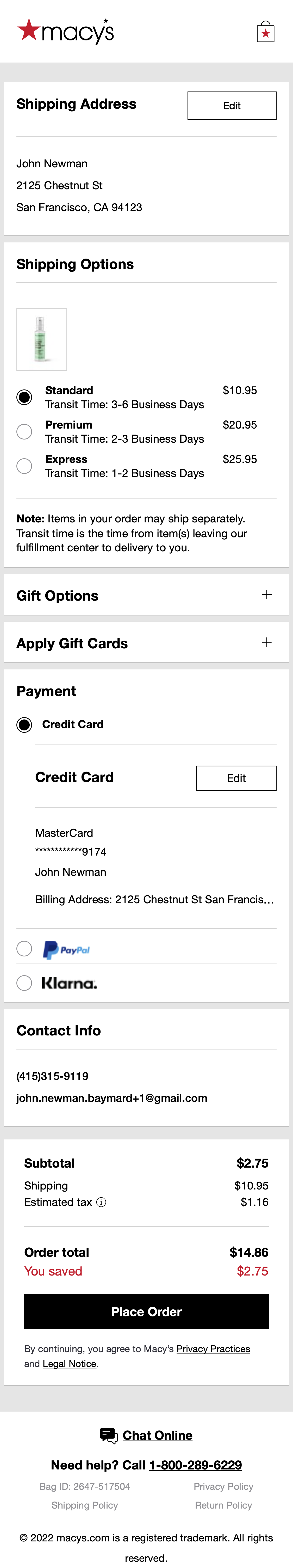 Mobile screenshot of Macy’s