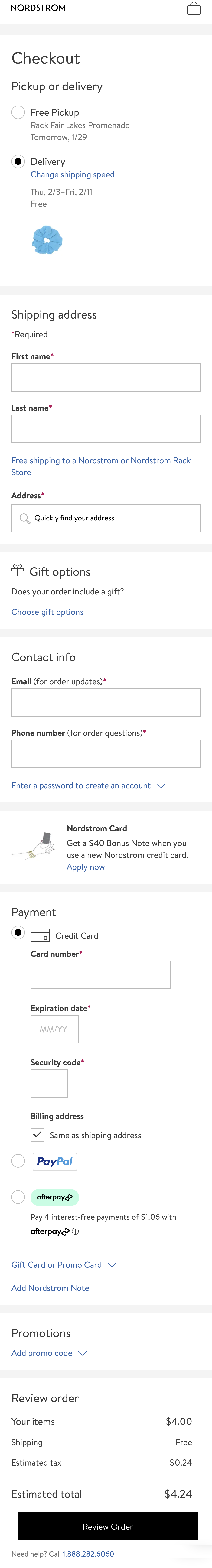 Nordstrom’s Mobile Delivery & Shipping Methods 46 of 597 Delivery