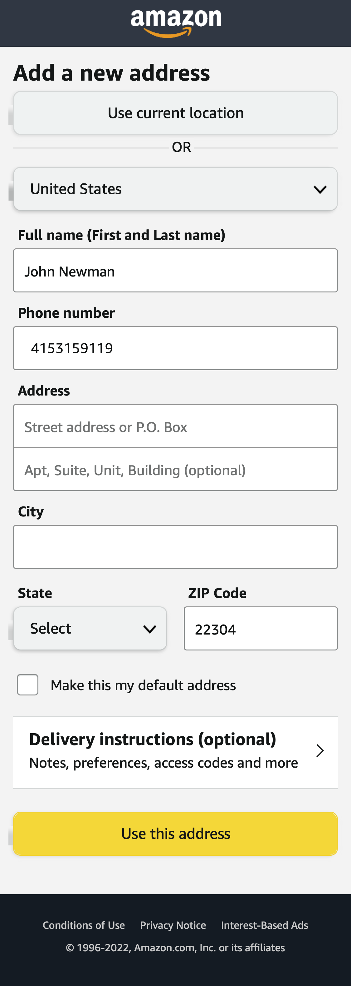 Mobile screenshot of Amazon