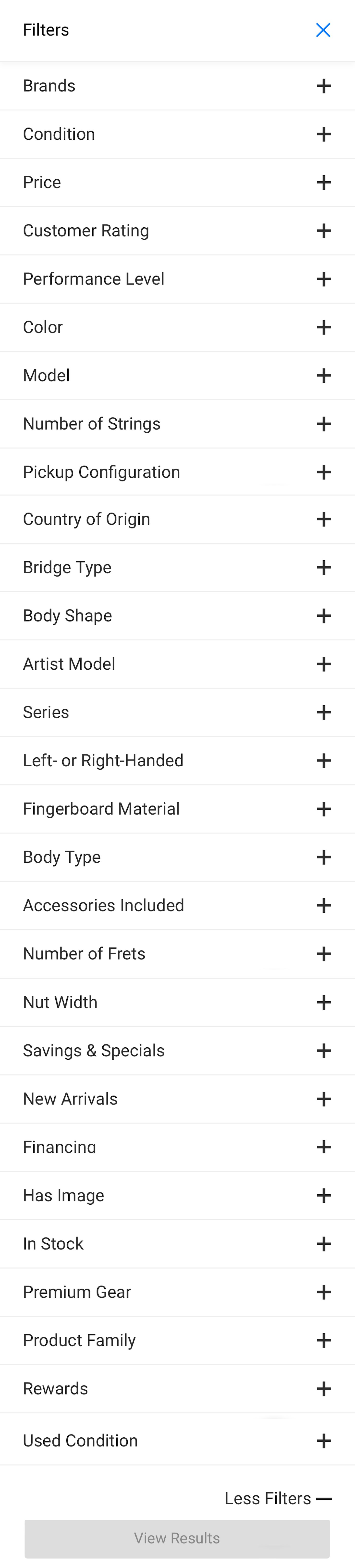 Nike's Mobile Filtering Options – 432 of 487 Filtering Options