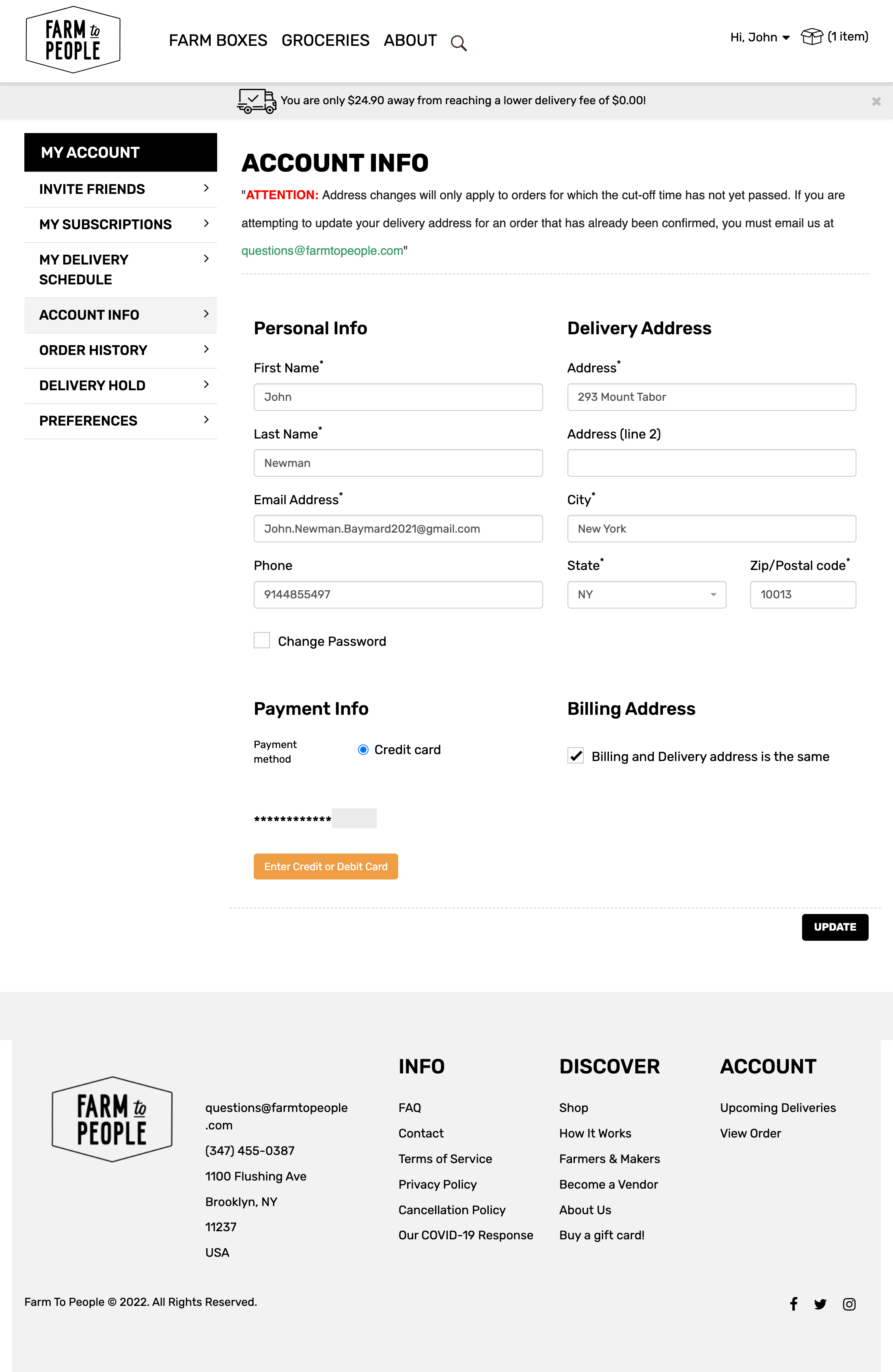 Farm To People’s Account Dashboard – 315 Of 517 Account Dashboard ...