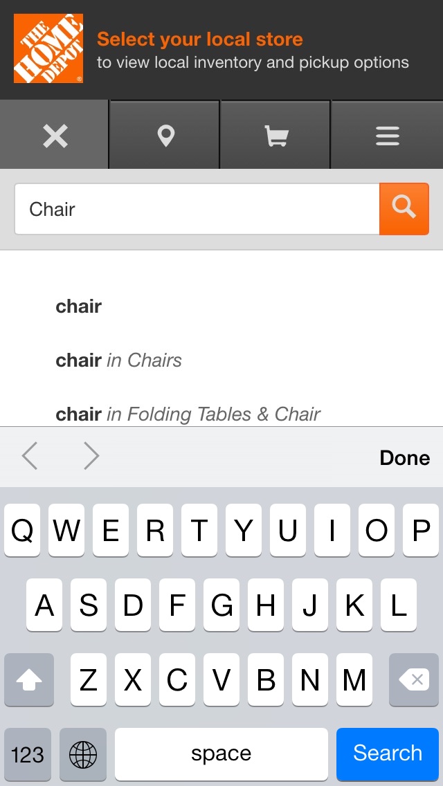 Mobile screenshot of Home Depot
