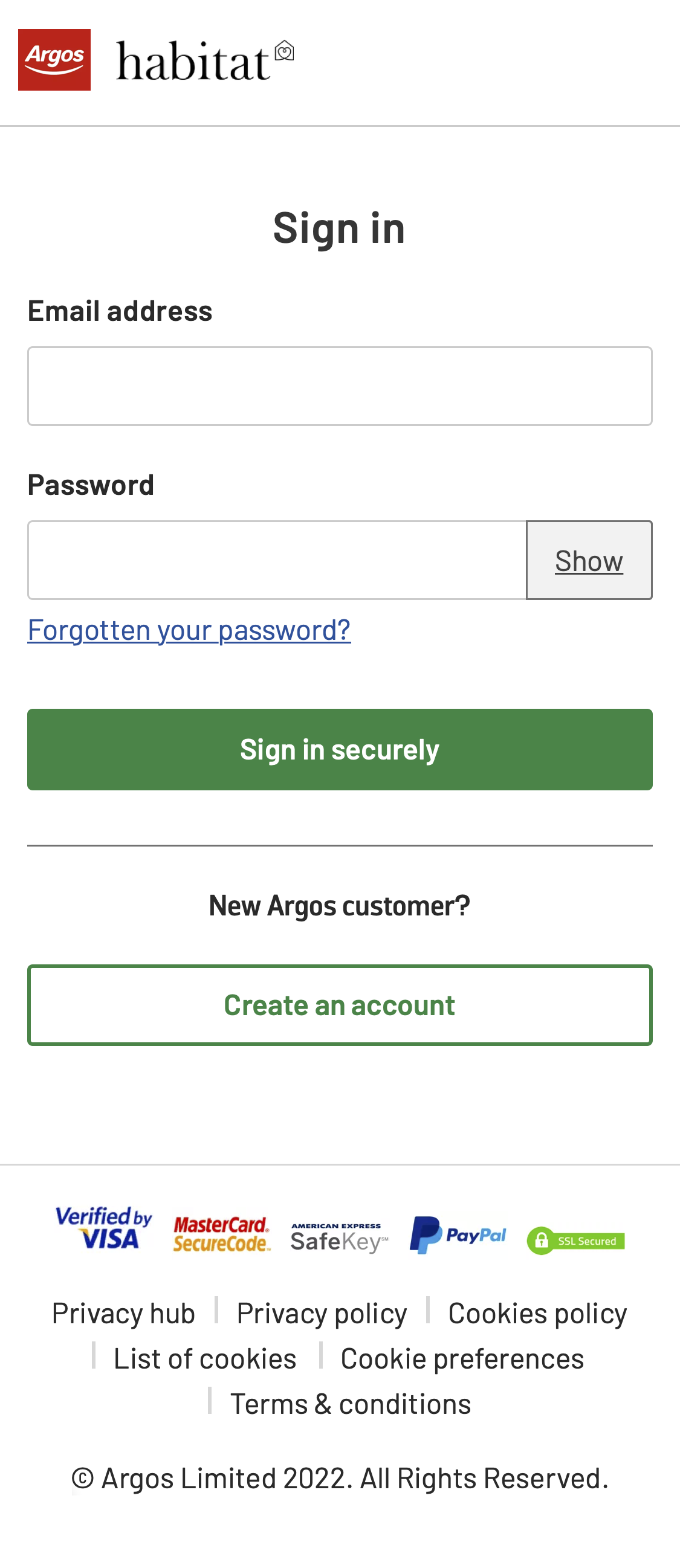 Argos’ Mobile Account Selection 119 of 686 Account Selection Examples