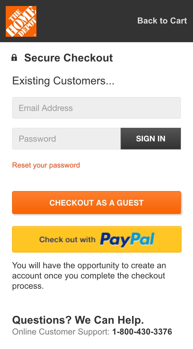 Mobile screenshot of Home Depot
