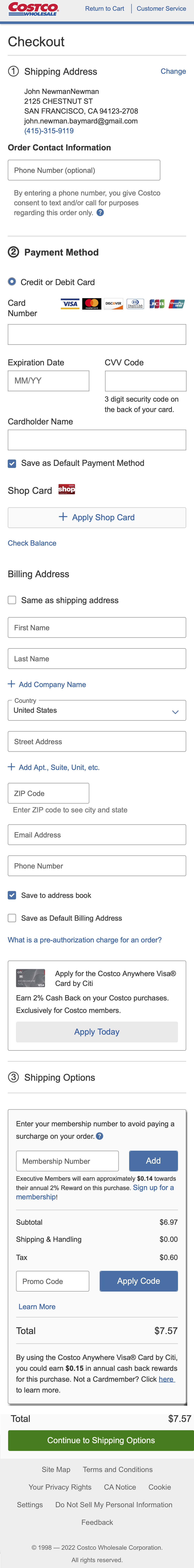 Costco’s Mobile Payment 272 of 915 Payment Examples Baymard Institute