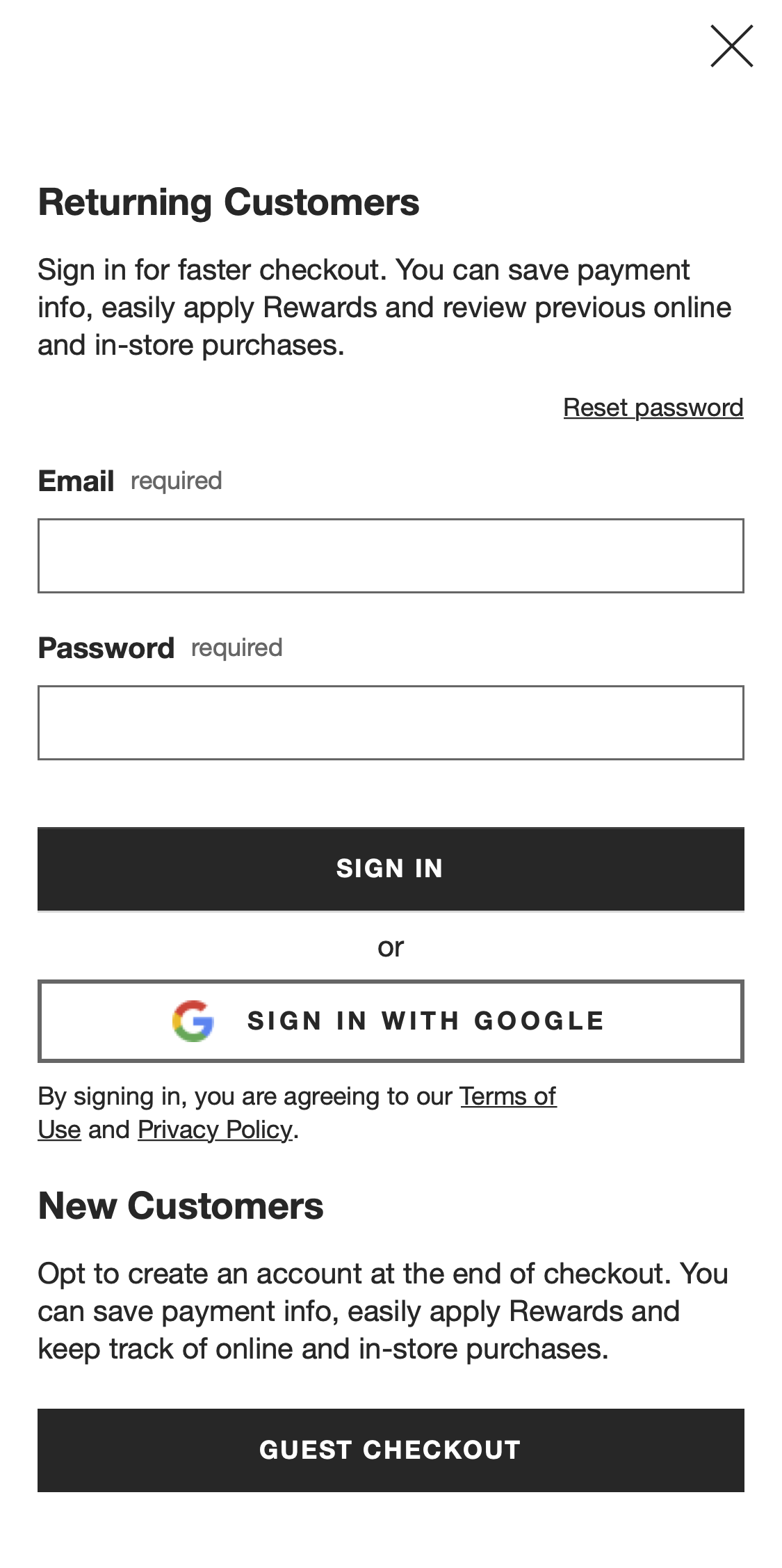 Mobile screenshot of Crate & Barrel