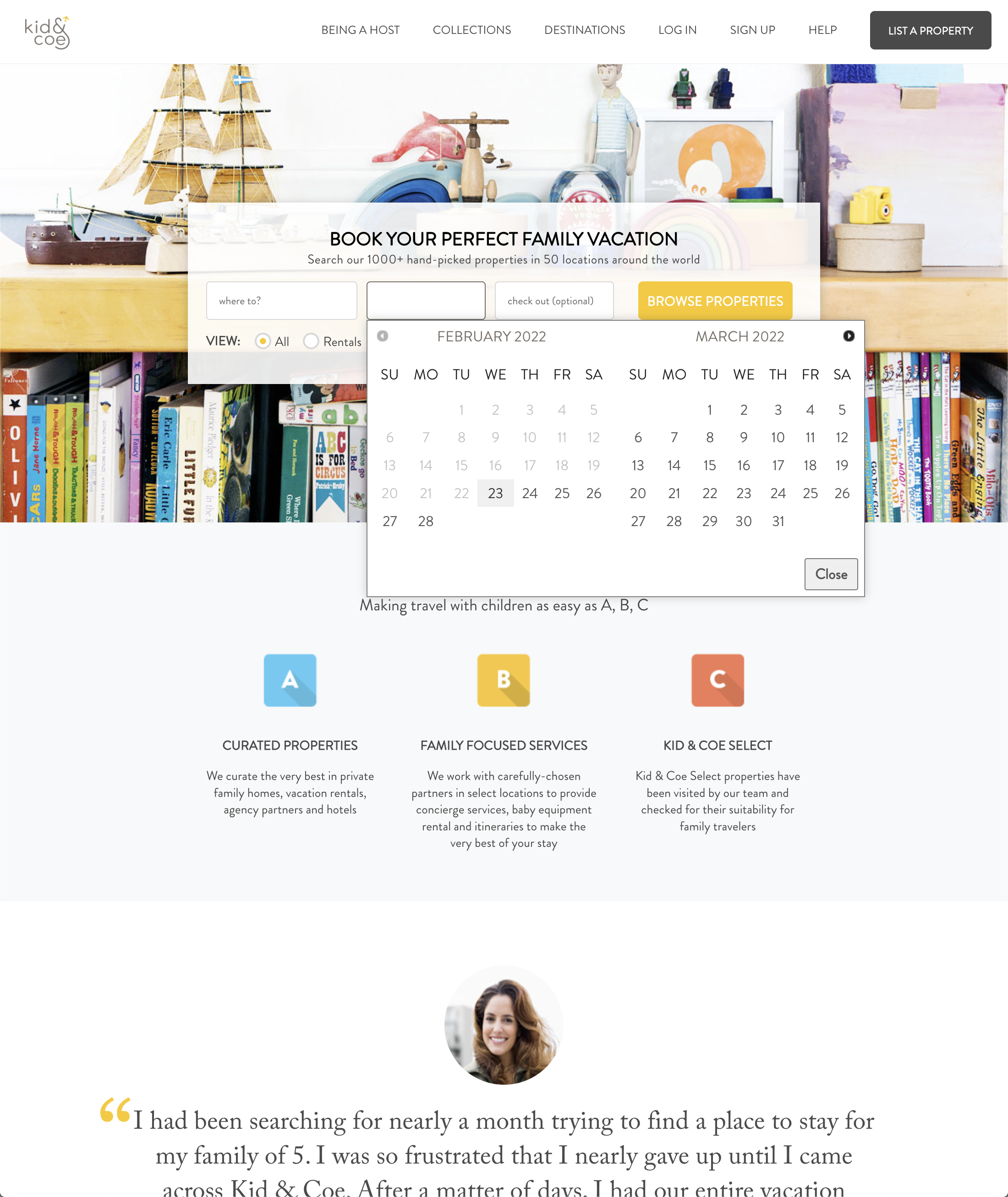 Desktop screenshot of Kid & Coe