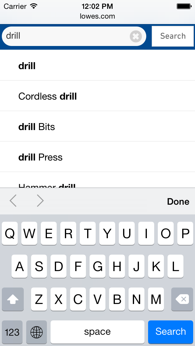 Mobile screenshot of Lowe’s