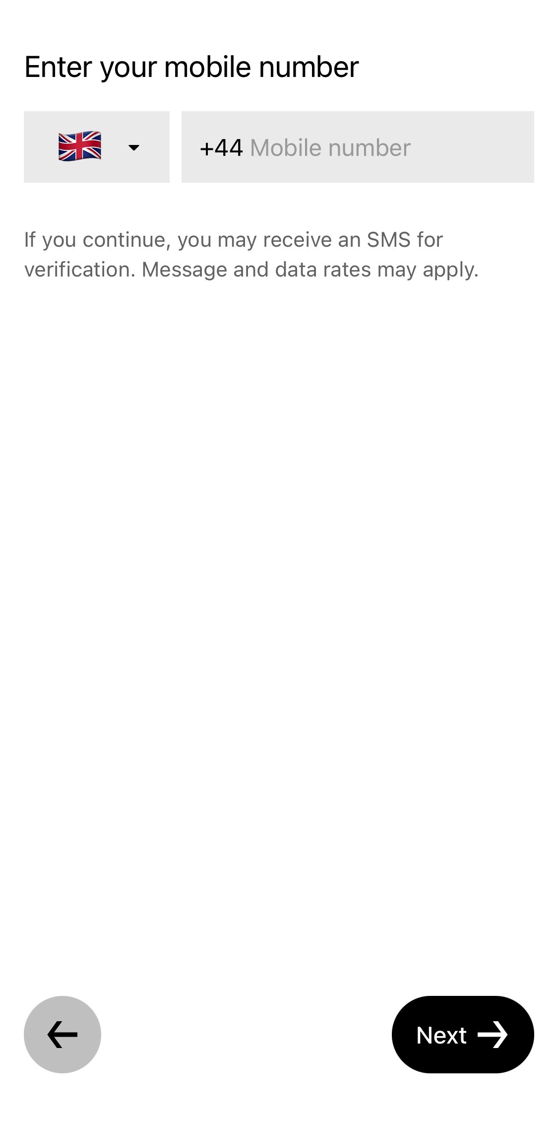 Mobile screenshot of Uber Eats