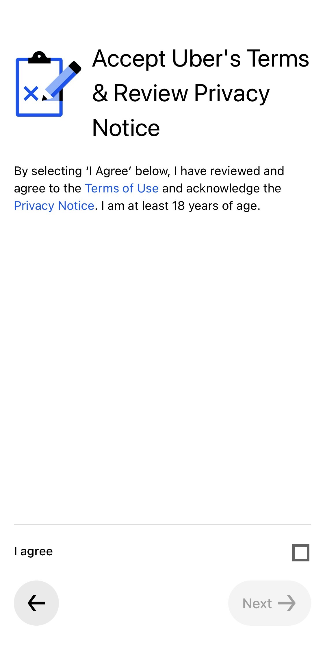 Mobile screenshot of Uber Eats