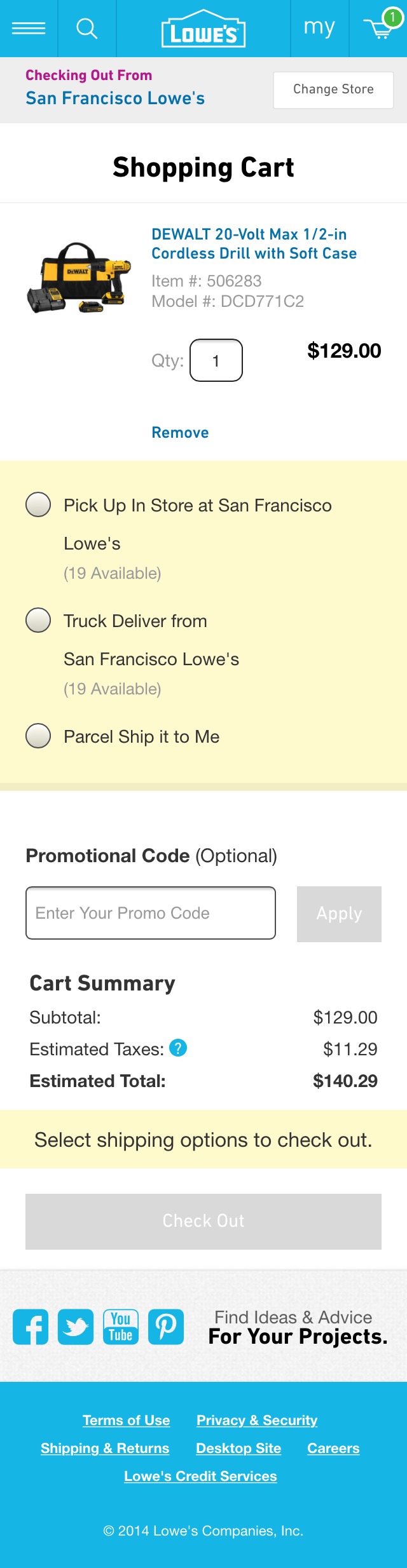 Mobile screenshot of Lowe’s
