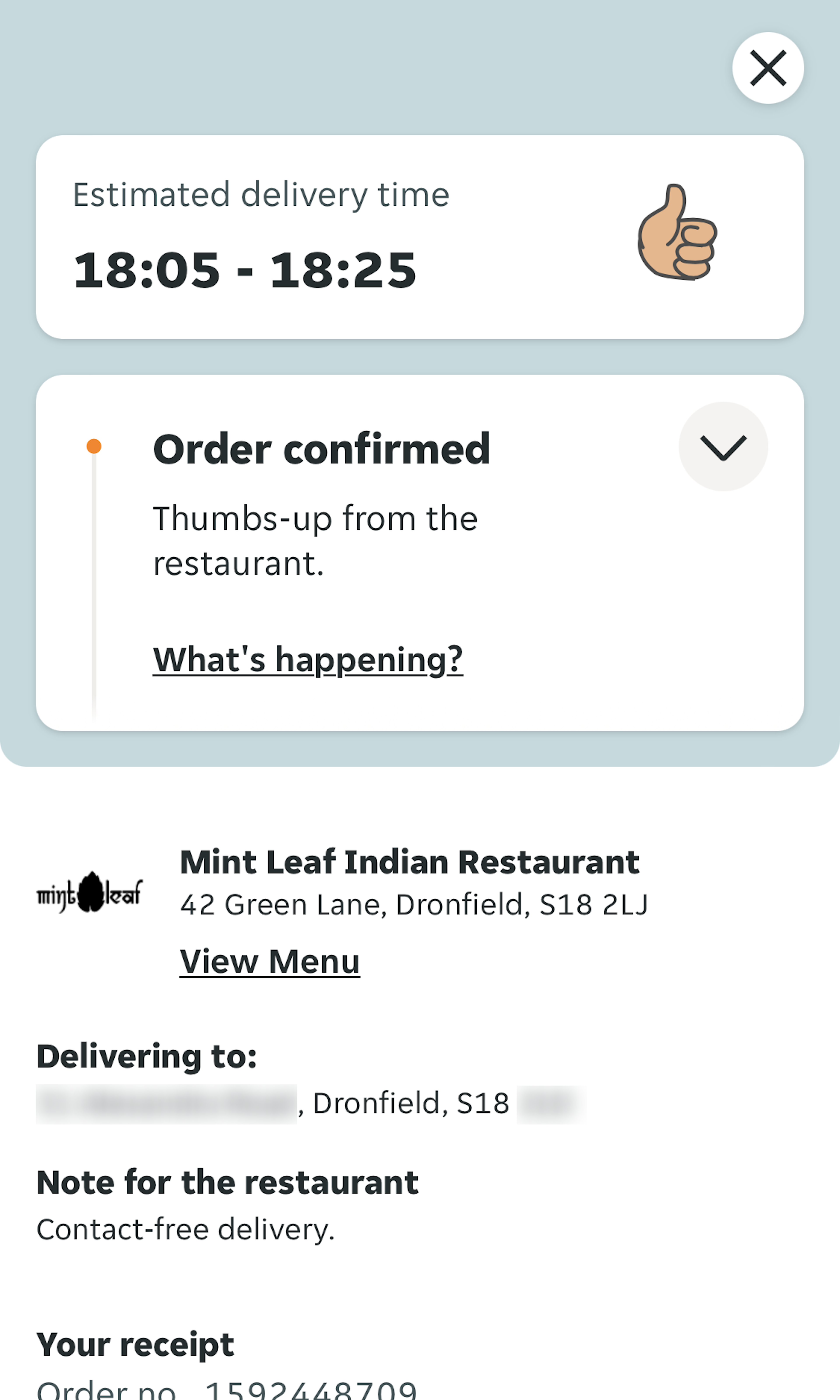 Mobile screenshot of Just Eat
