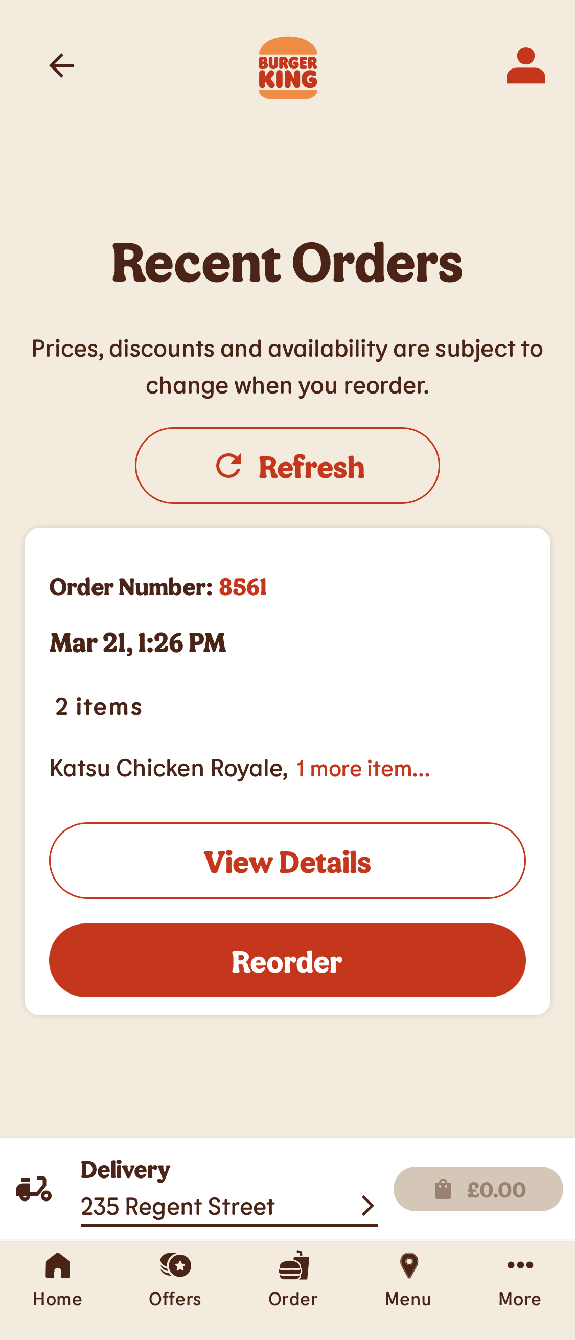 Mobile screenshot of Burger King