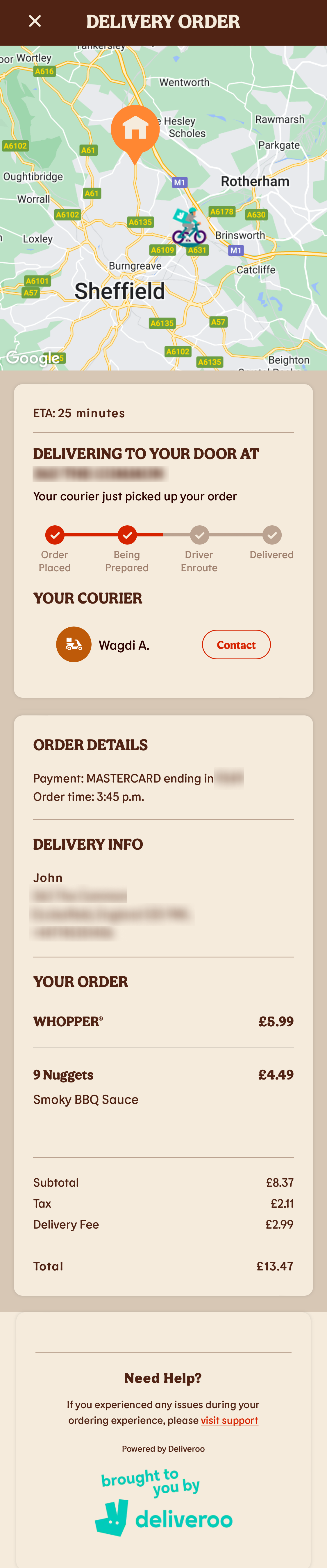 Burger King’s Mobile Receipt / Order Confirmation 193 of 504 Receipt