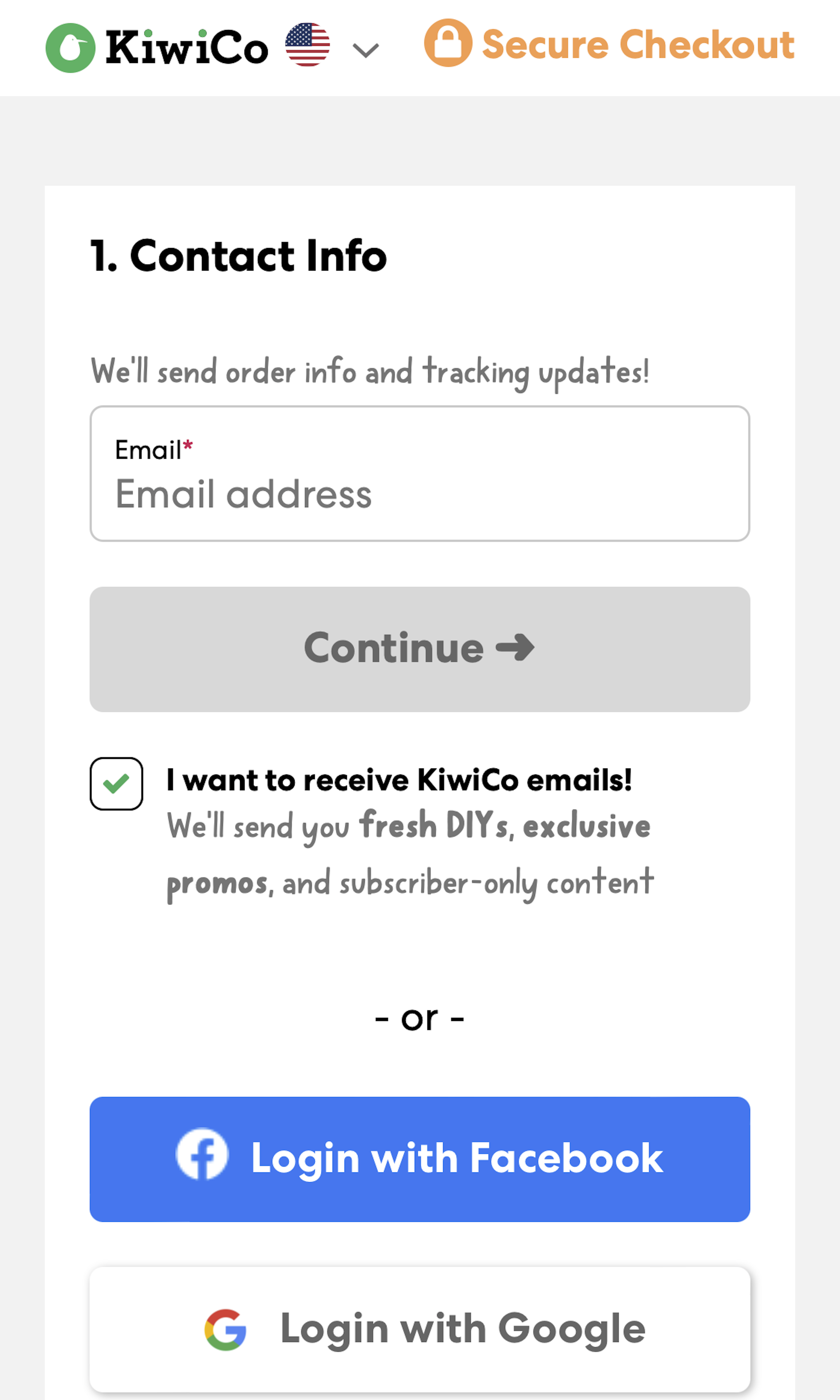 Mobile screenshot of KiwiCo