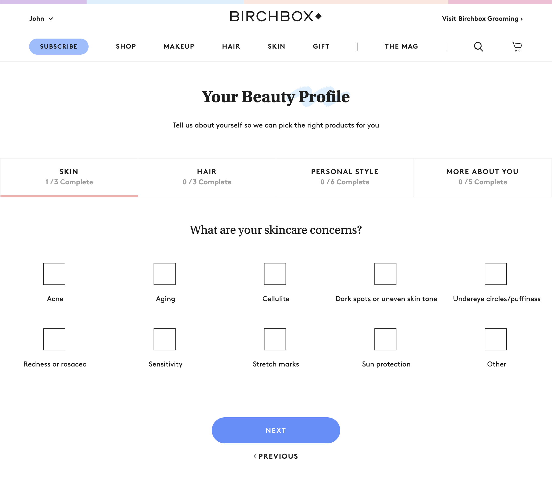 Desktop screenshot of Birchbox
