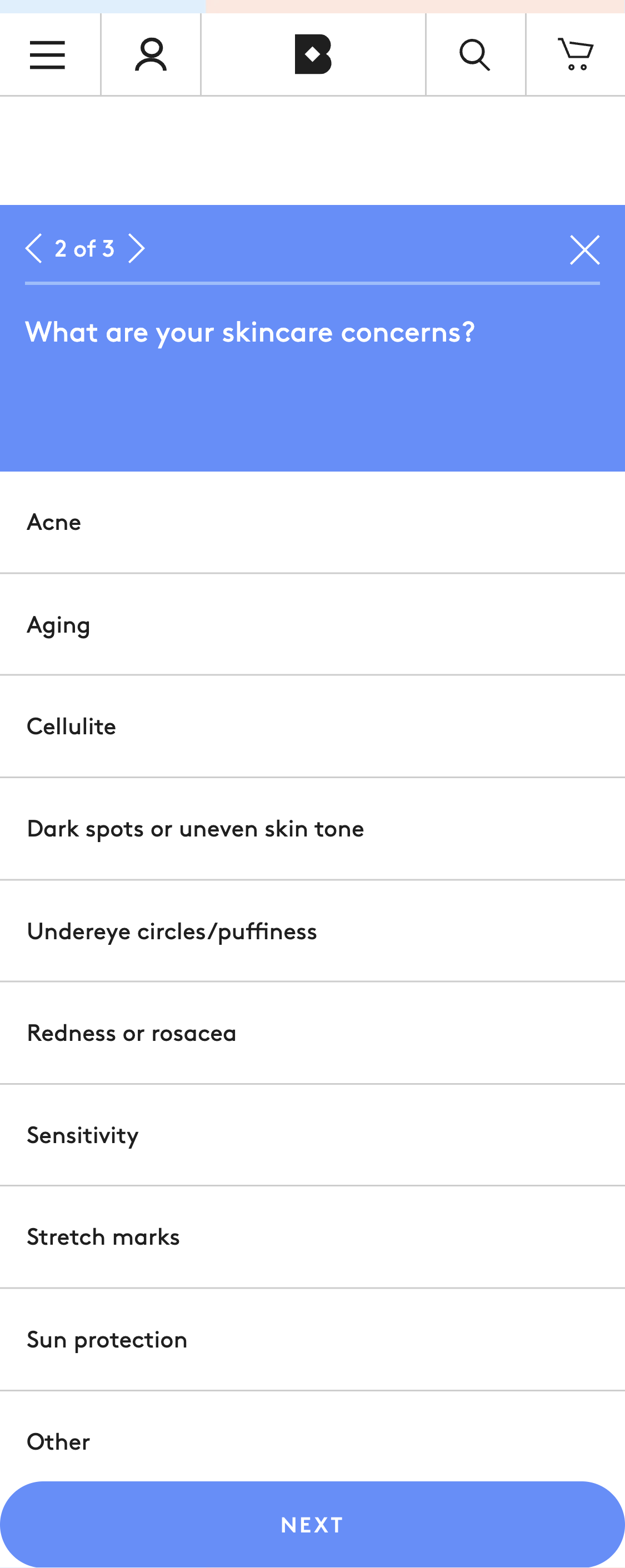 Mobile screenshot of Birchbox