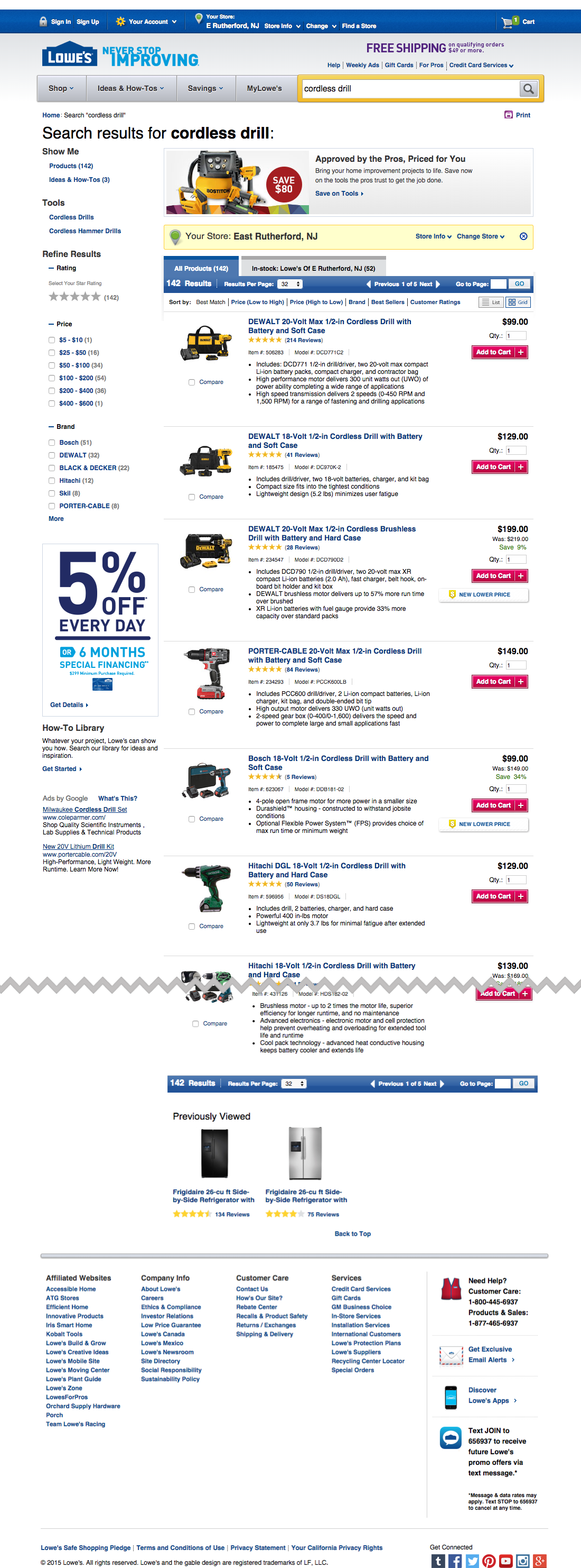 Desktop screenshot of Lowe’s