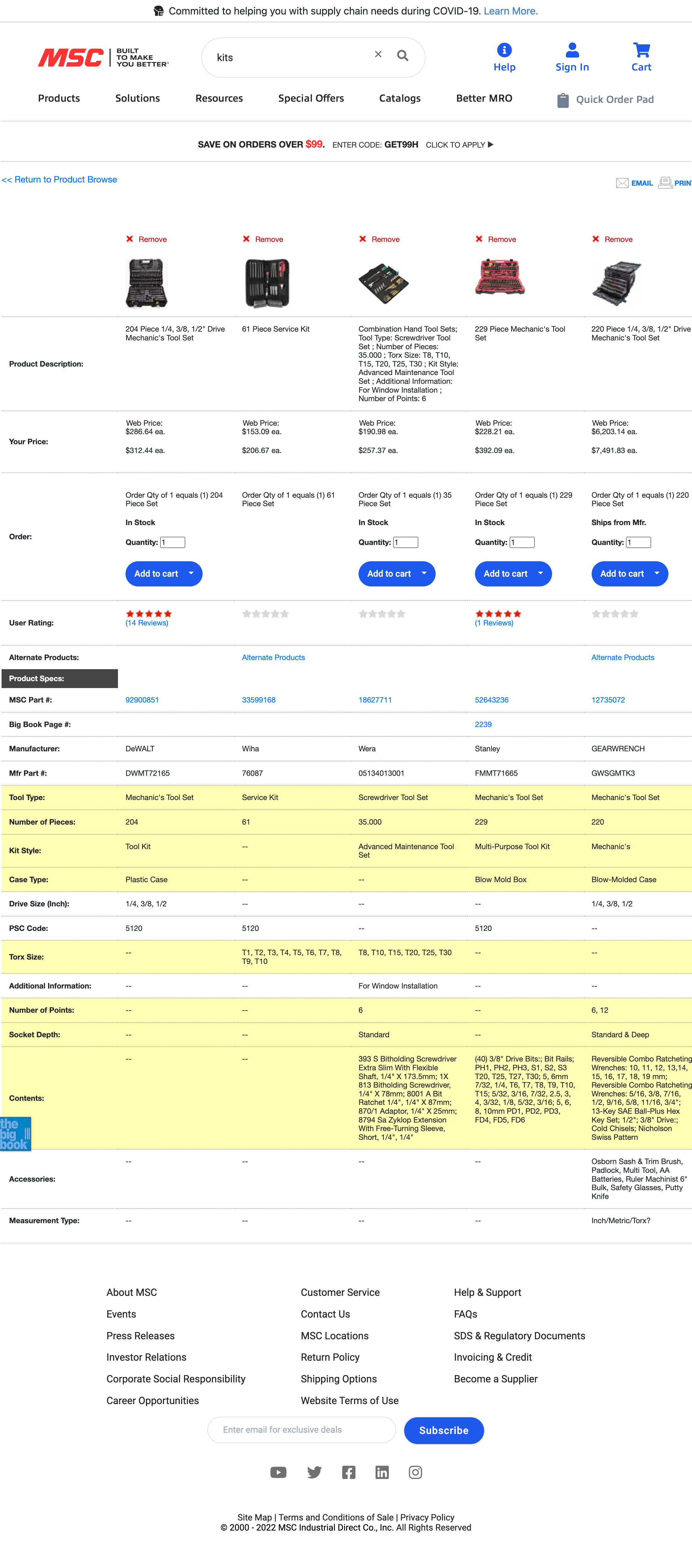 Desktop screenshot of MSC