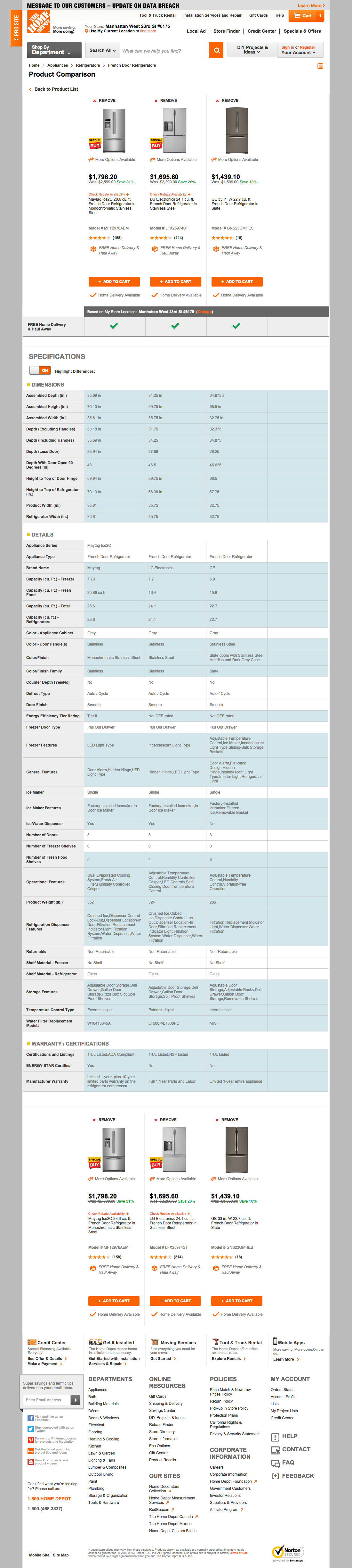 Desktop screenshot of Home Depot