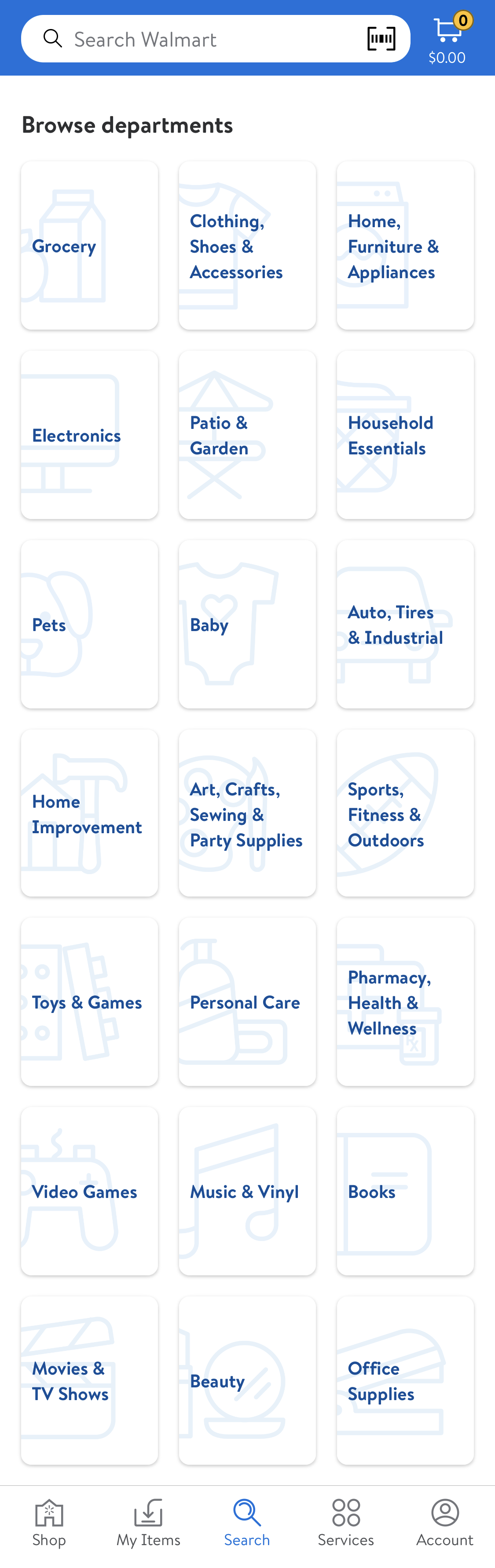 Mobile screenshot of Walmart