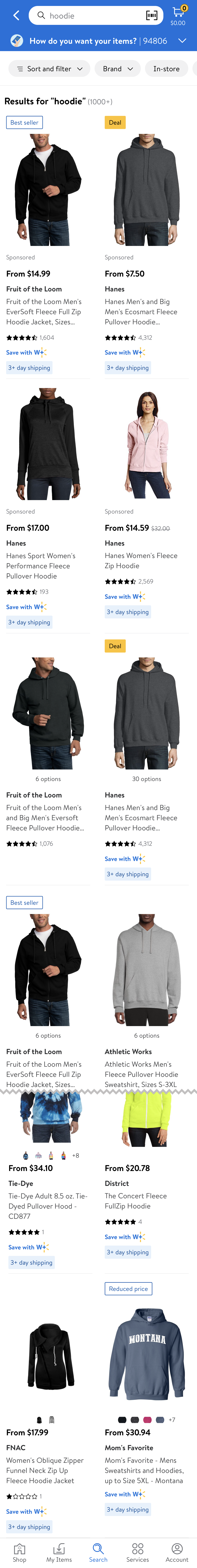 Mobile screenshot of Walmart